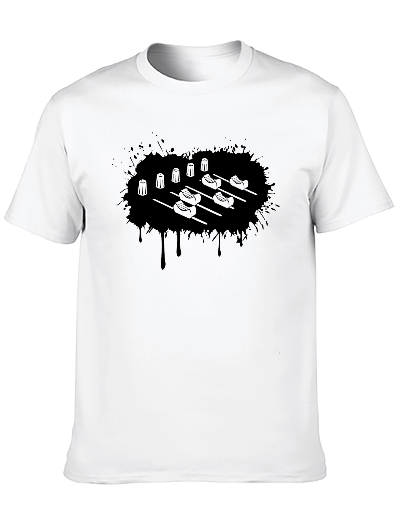 Black T-Shirt with Foosball Graphic