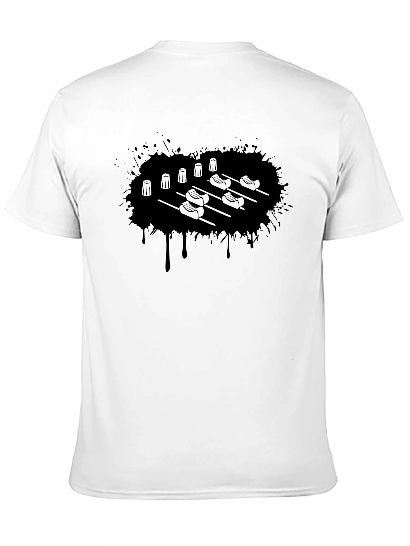 Black T-Shirt with Foosball Graphic