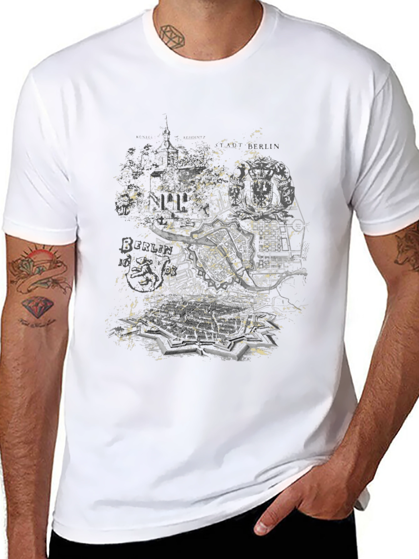 Berlin Map Graphic Tee - Stylish Cityscape T-Shirt