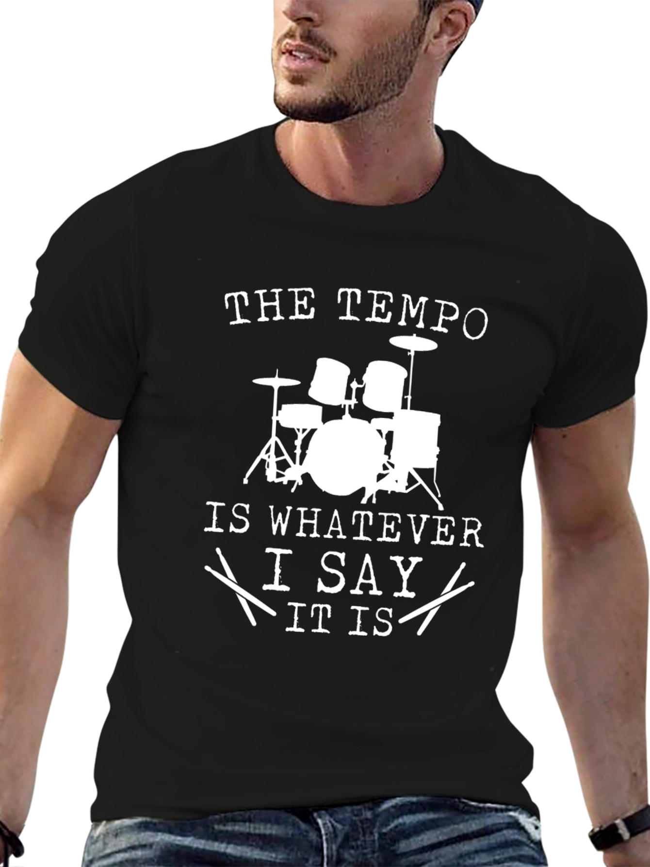 Drummer Tempo Black T-Shirt