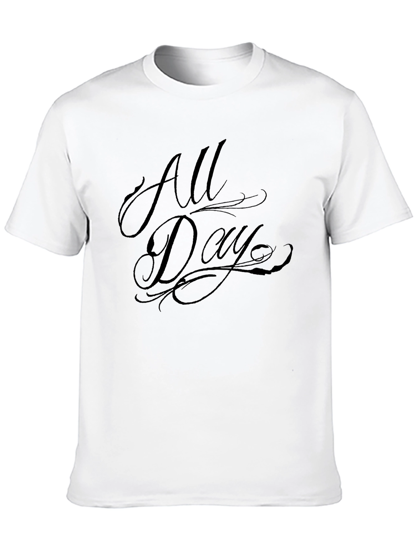 All Day Graphic T-Shirt - Black Crew Neck