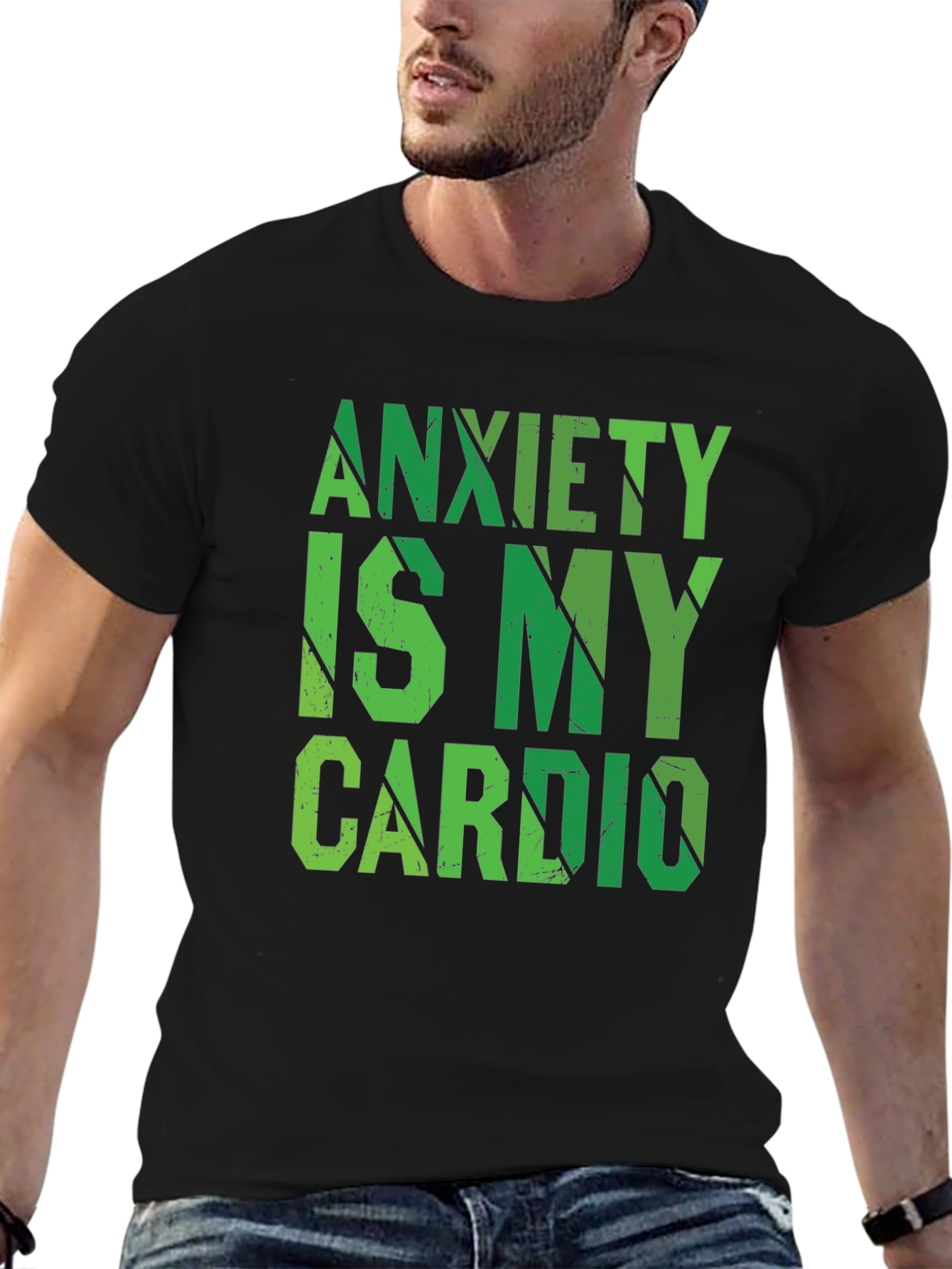 Anxiety Is My Cardio - Funny Workout T-Shirt