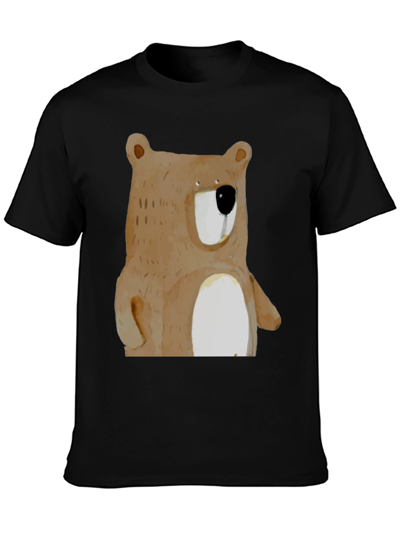 Bear Graphic Print Crew Neck T-Shirt