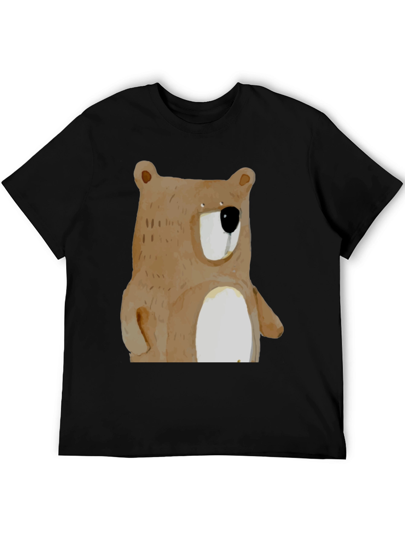 Bear Graphic Print Crew Neck T-Shirt