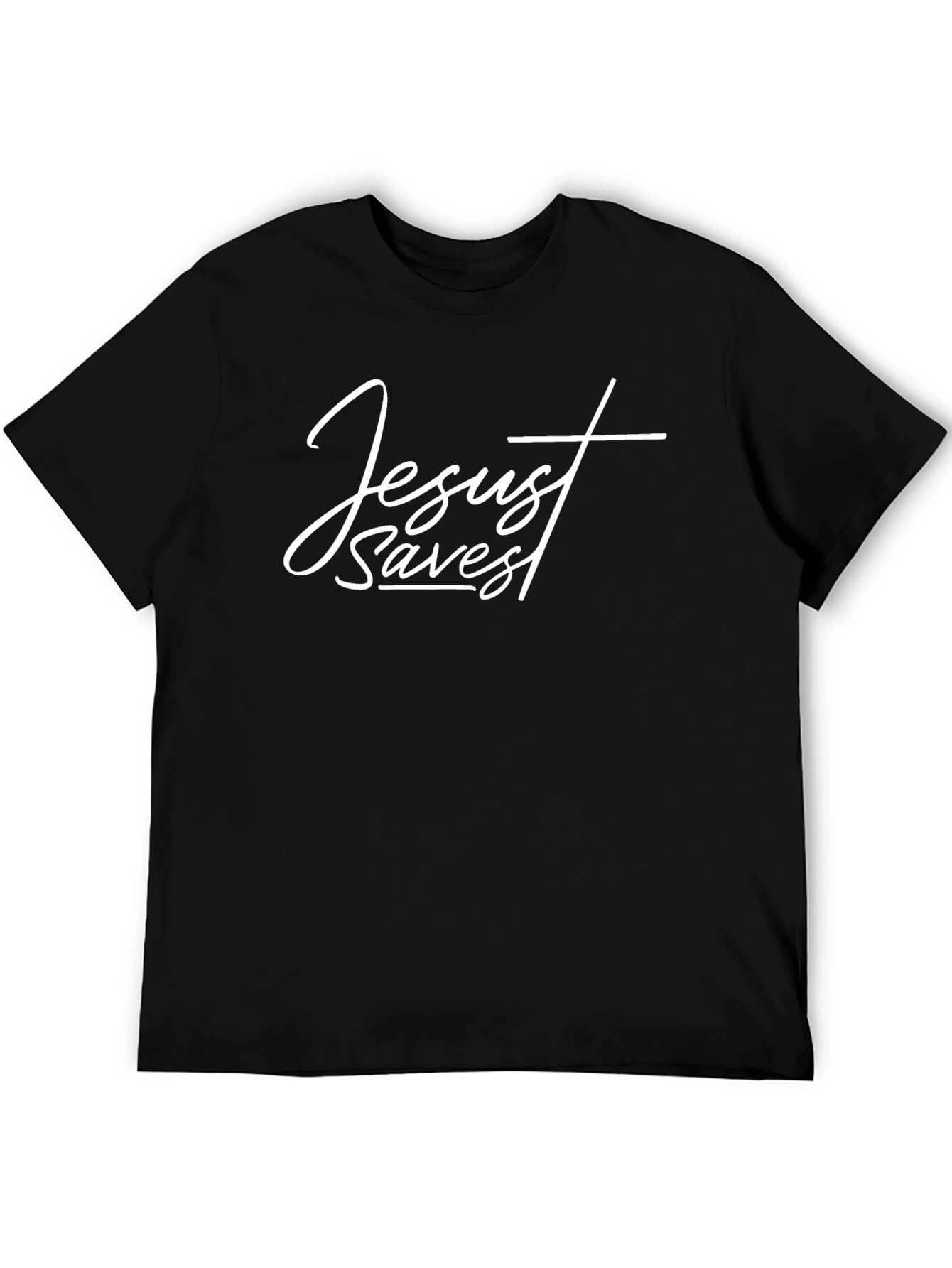 Jesus Saves Black T-Shirt