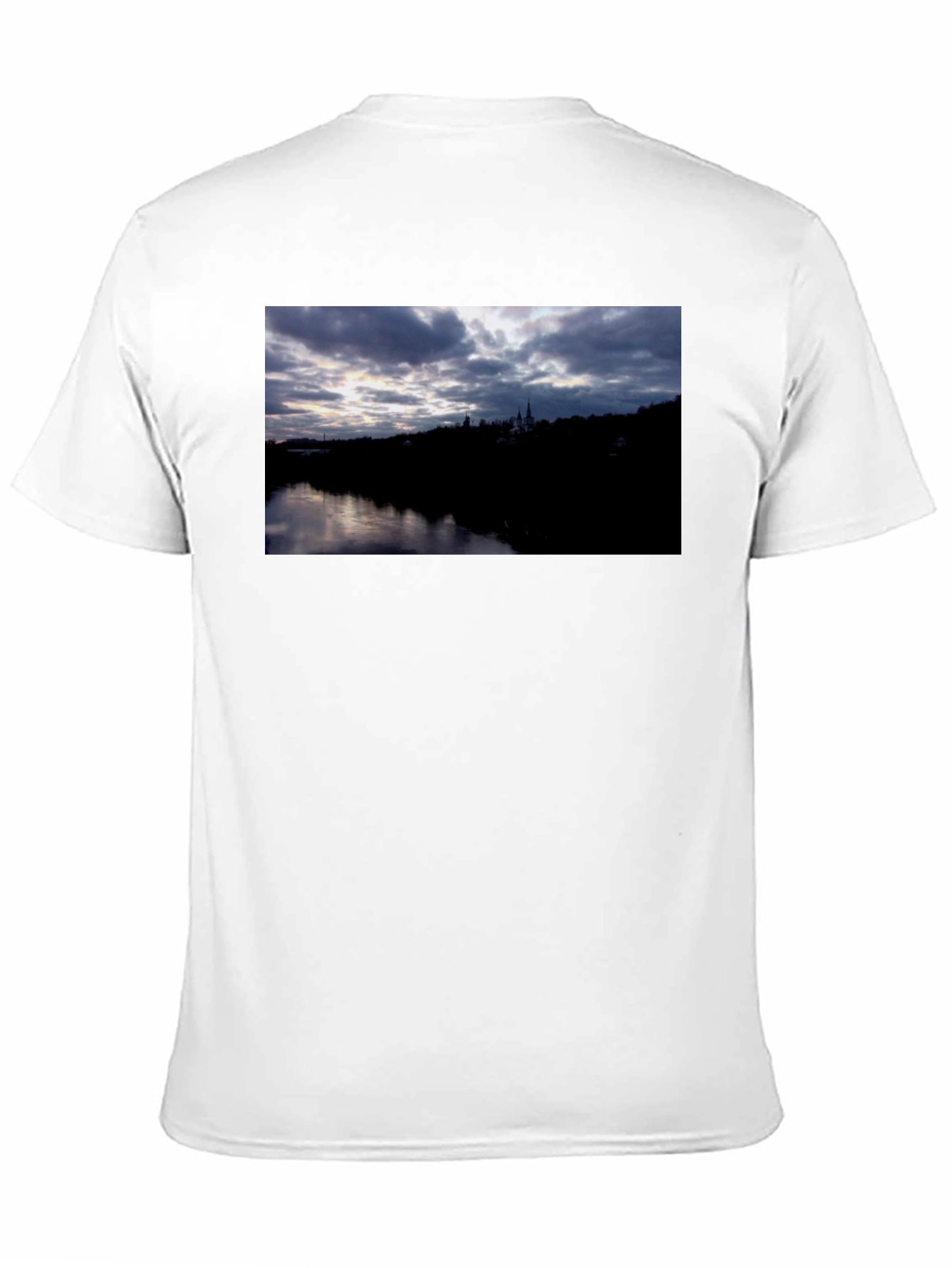 River View Graphic Tee - Black Cotton Comfort
