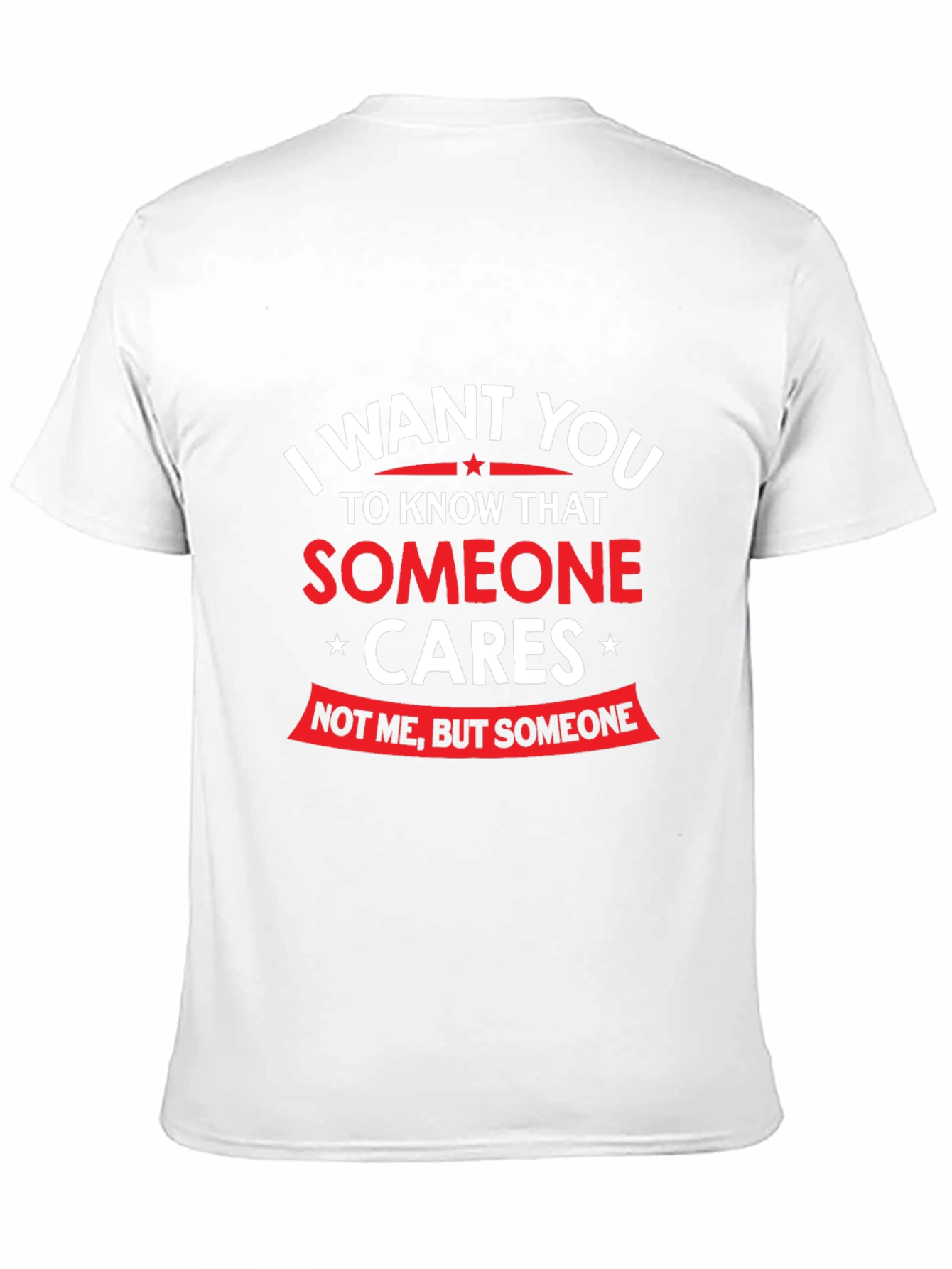 Humorous Someone Cares Graphic Tee - Black T-Shirt