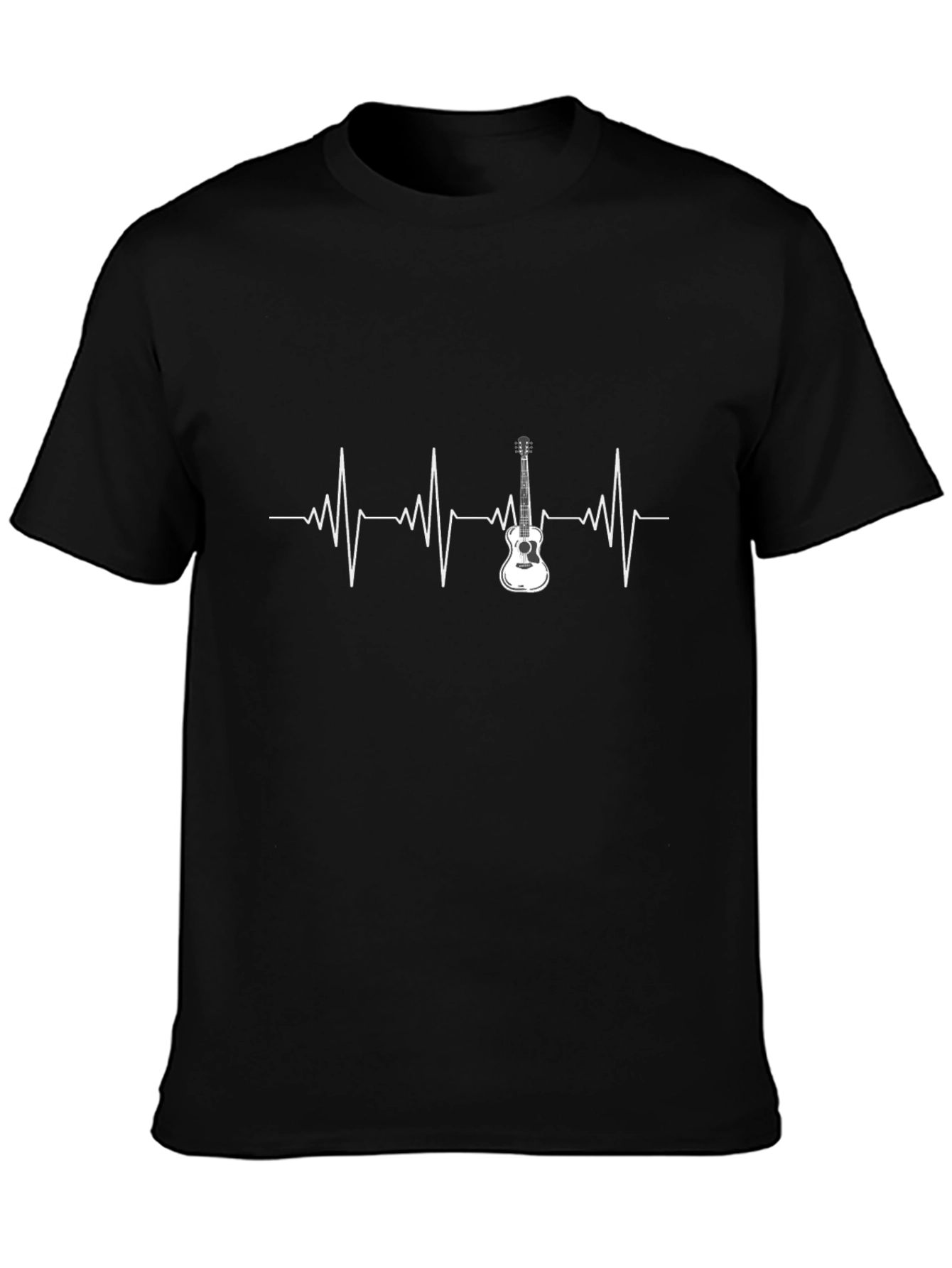Guitar Heartbeat Graphic Tee - Music Lovers T-Shirt