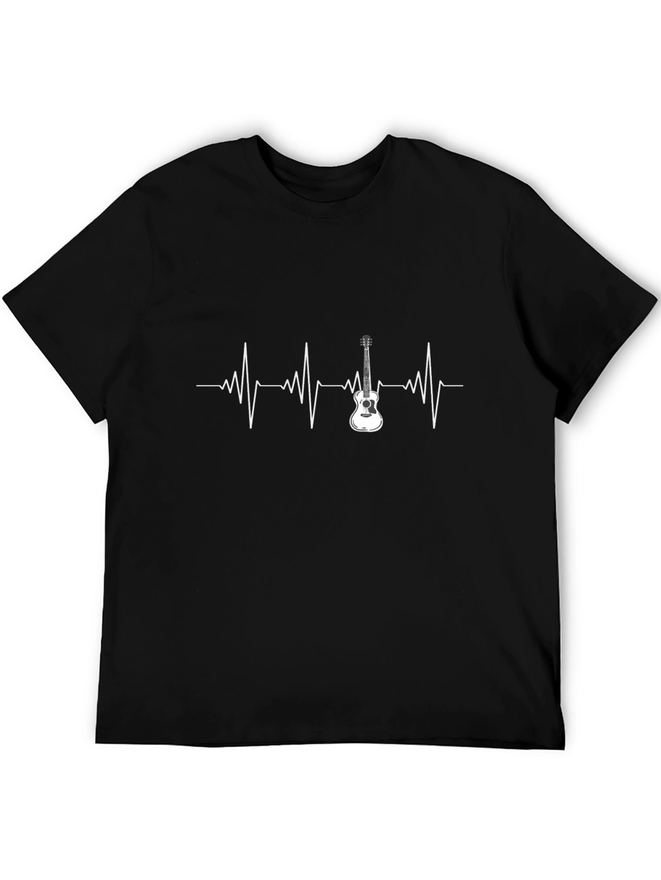Guitar Heartbeat Graphic Tee - Music Lovers T-Shirt