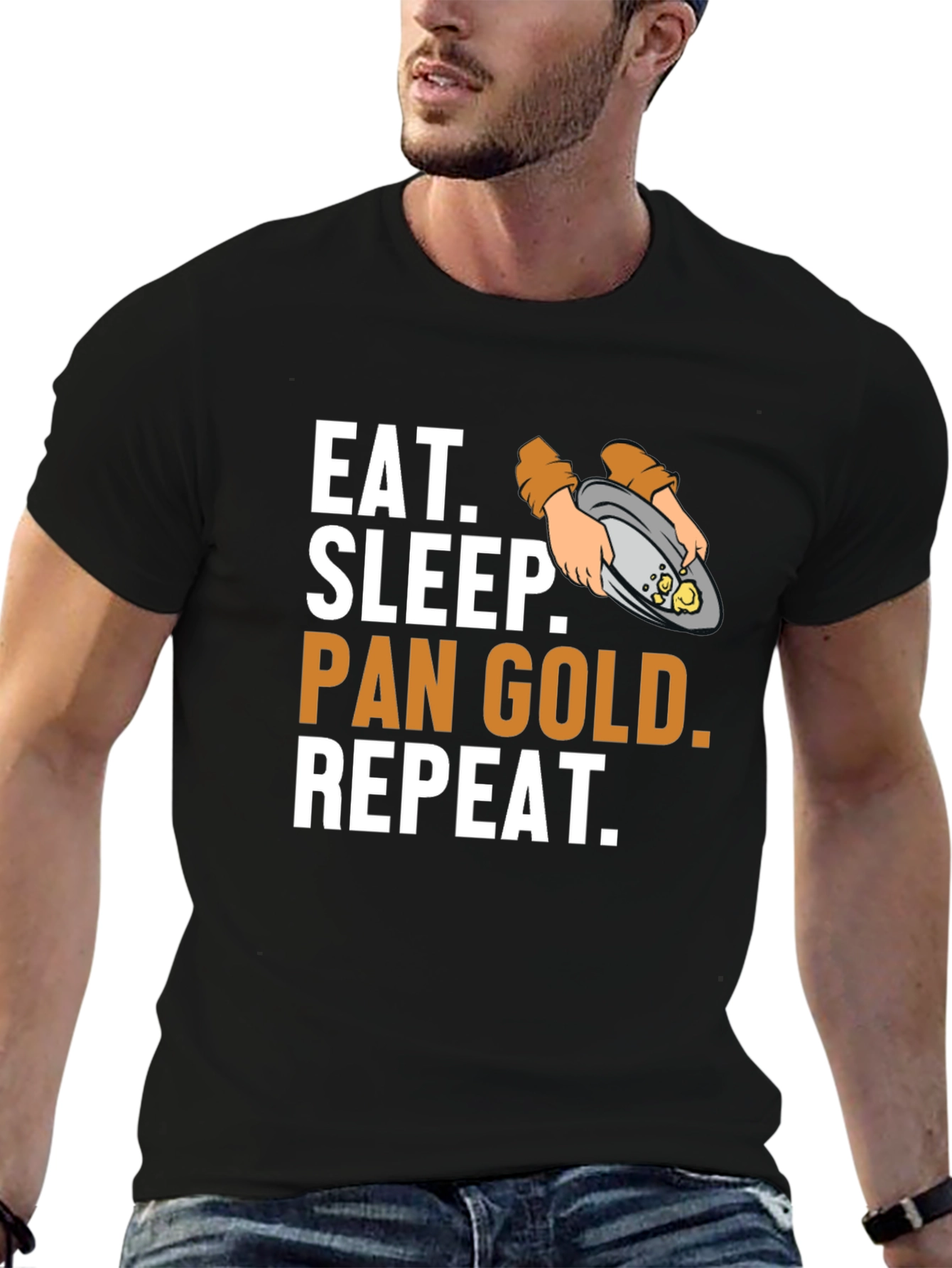 Eat Sleep Pan Gold Repeat T-Shirt