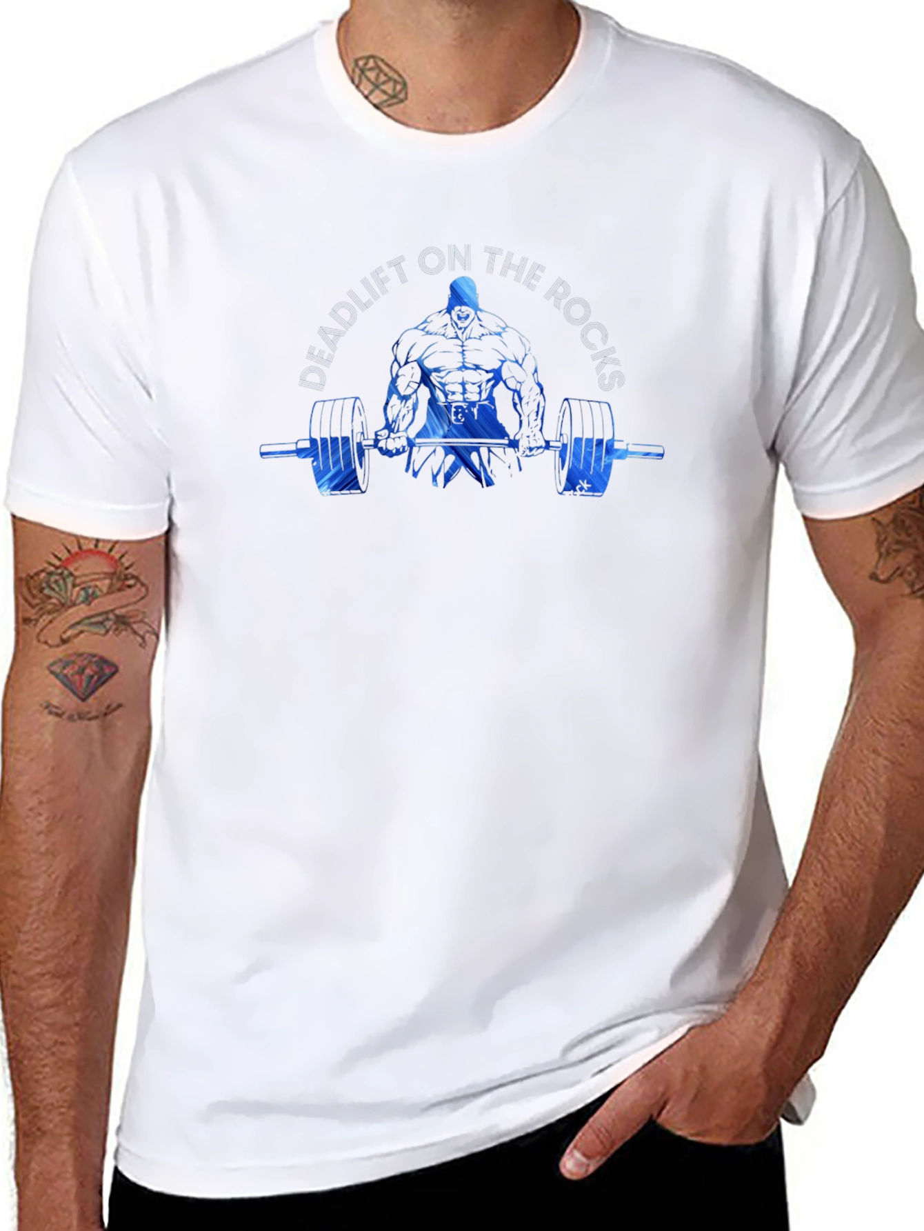 Weightlifting Graphic Tee - Black Cotton Blend