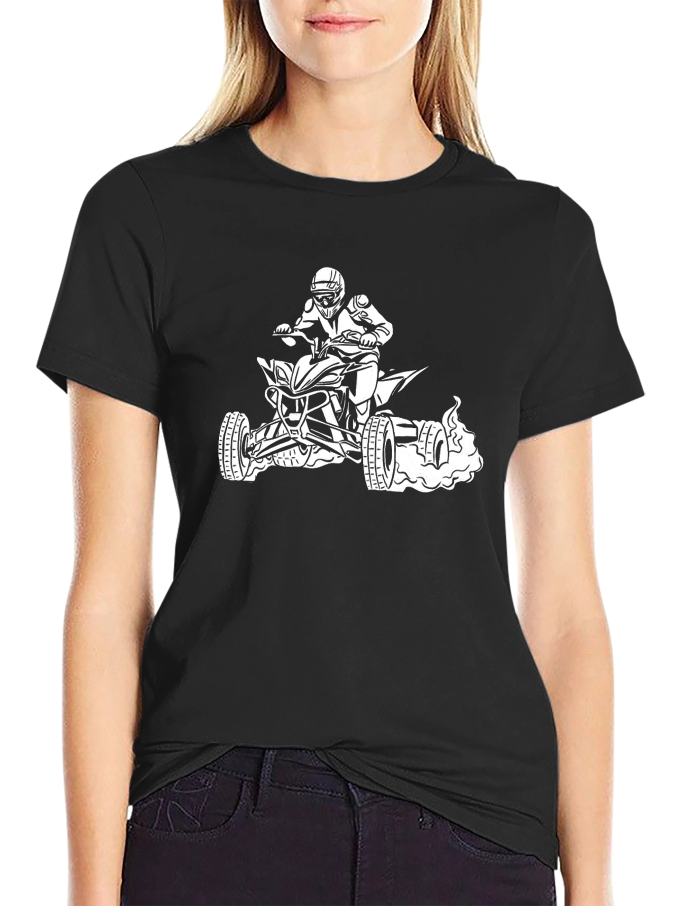Black ATV Rider Graphic Tee