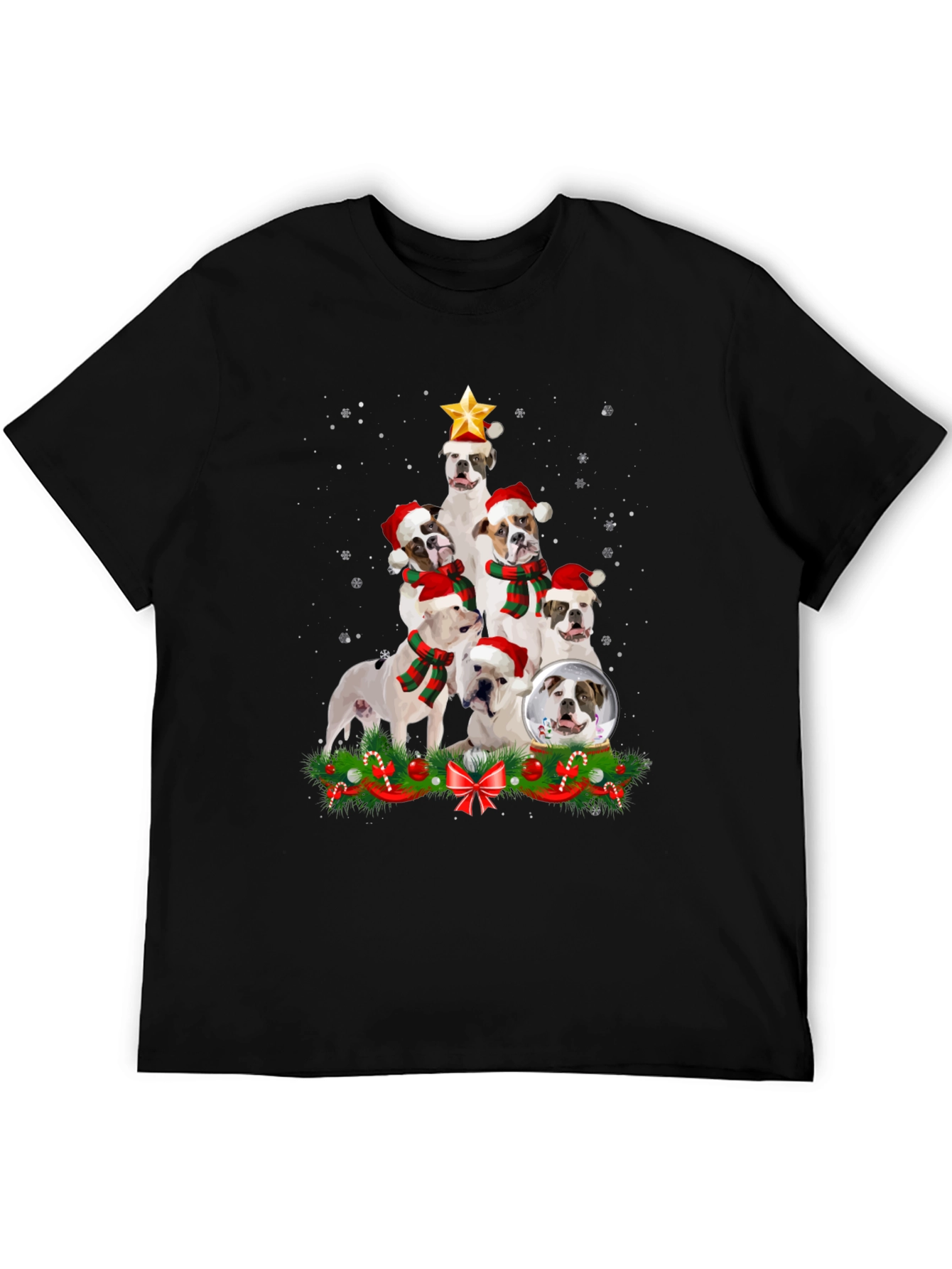 Bulldog Christmas Tree T-Shirt
