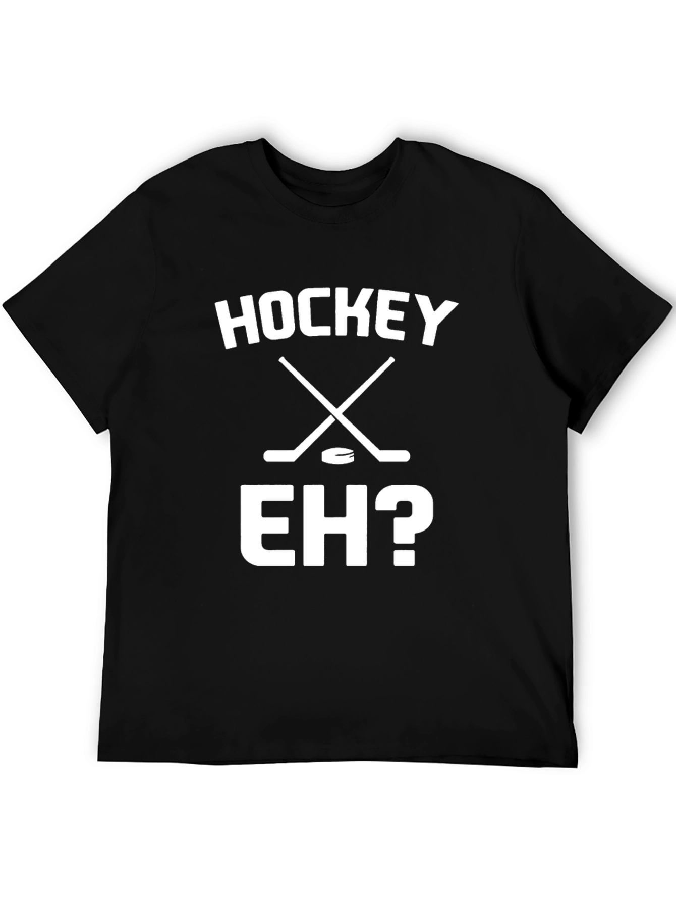 Hockey Eh? Black Graphic Tee