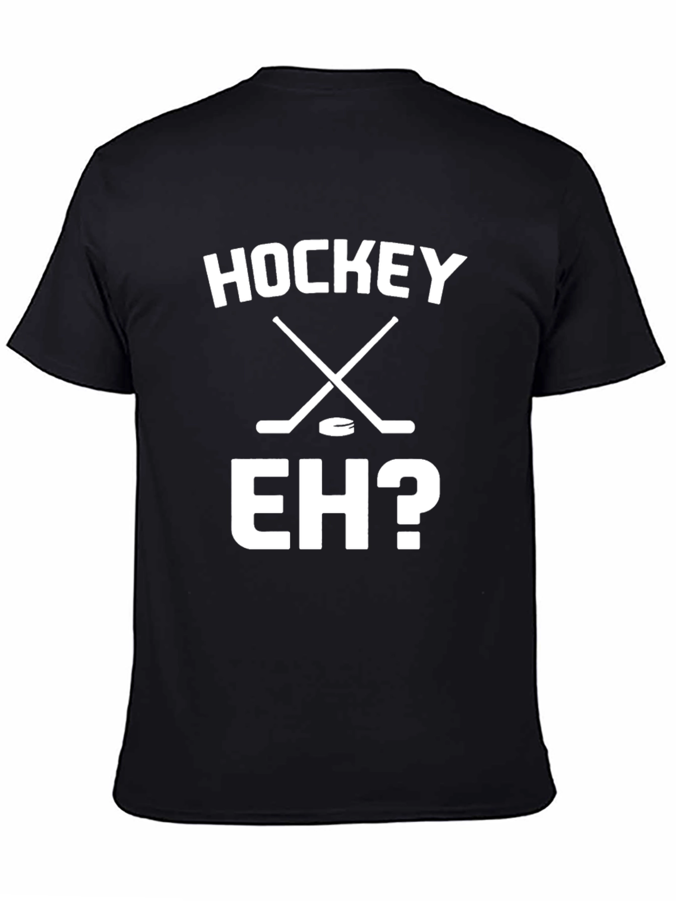 Hockey Eh? Black Graphic Tee