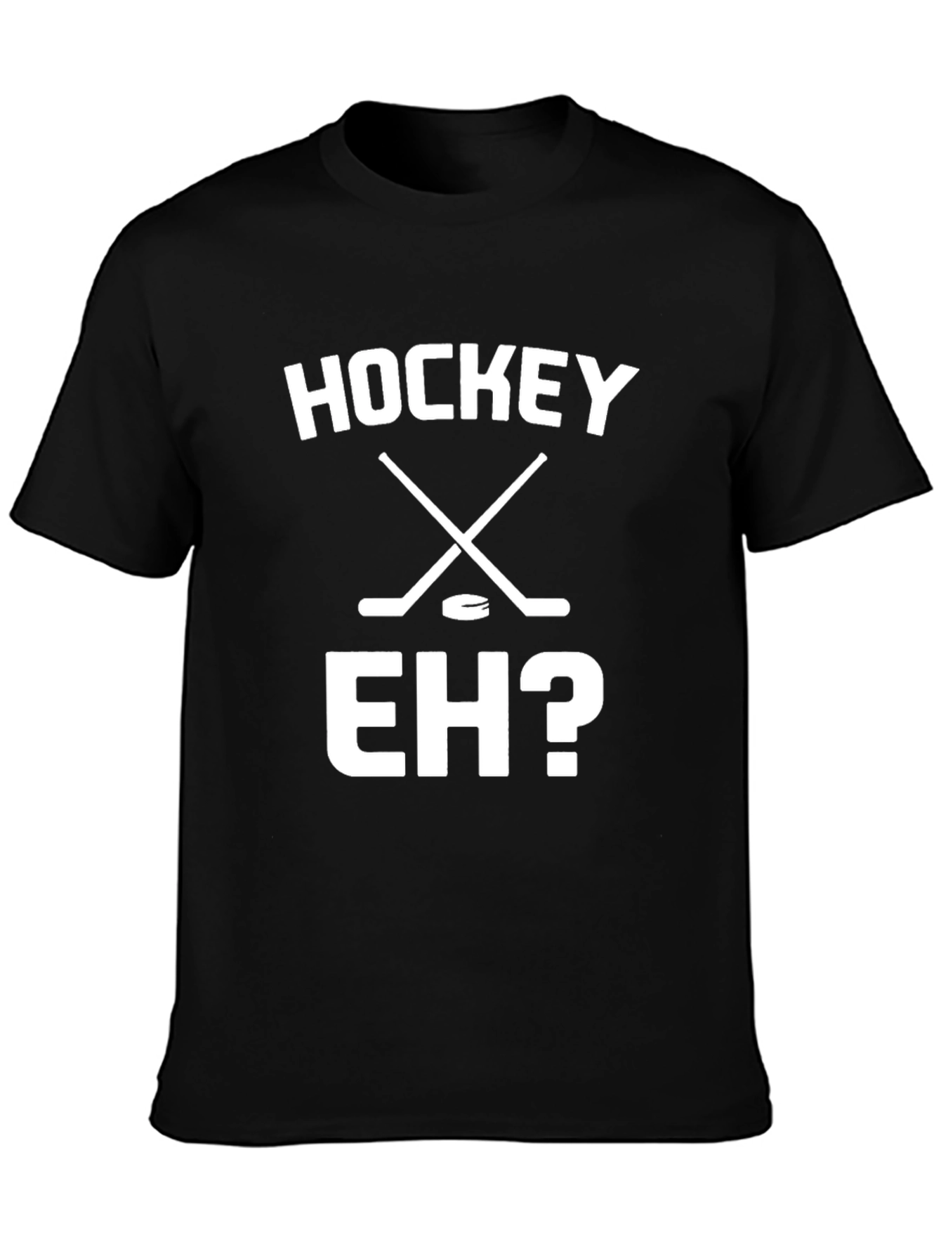 Hockey Eh? Black Graphic Tee