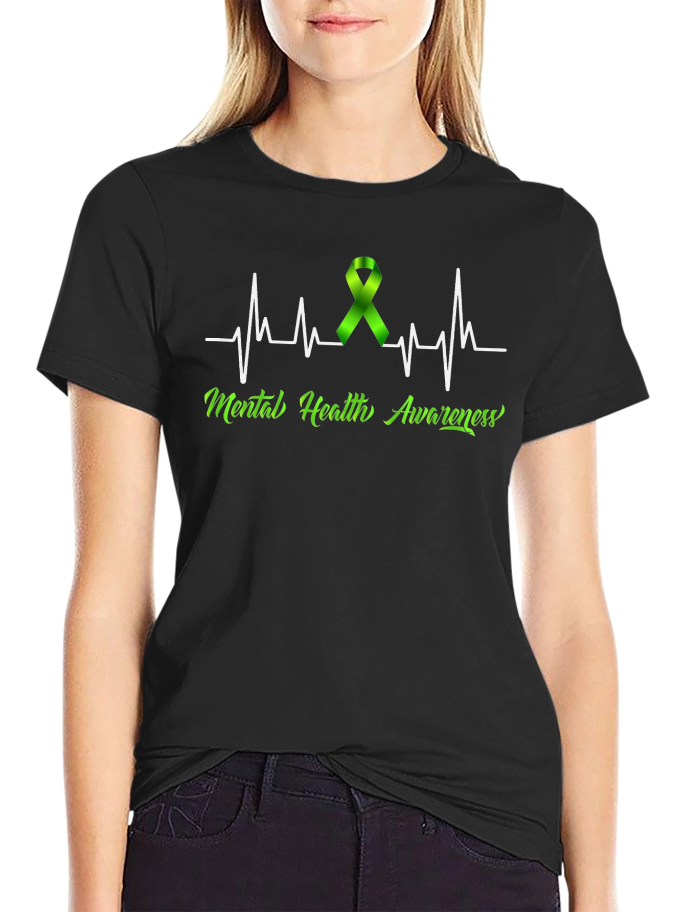 Mental Health Awareness Heartbeat T-Shirt