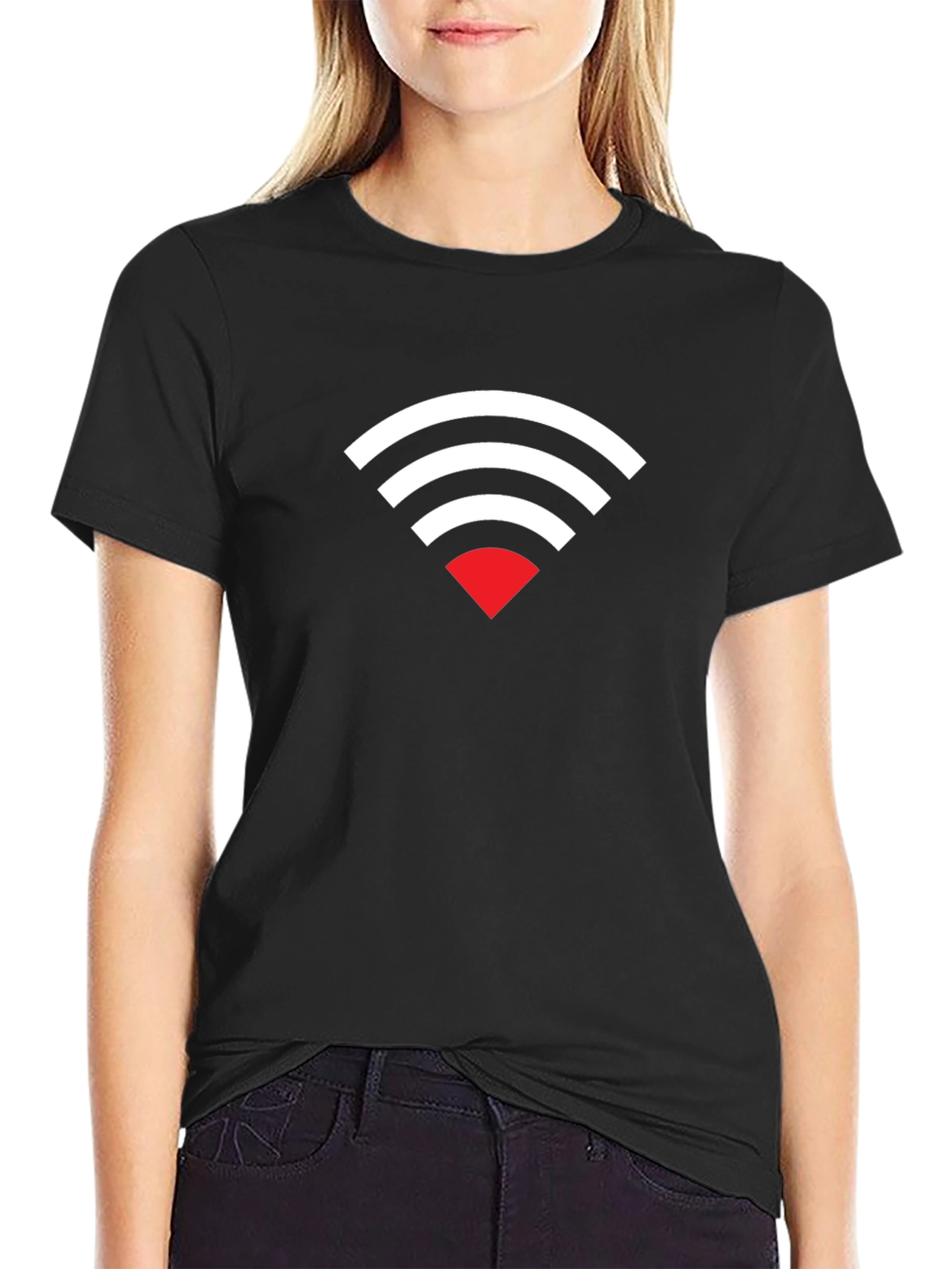 Wifi Symbol Graphic Tee - Black