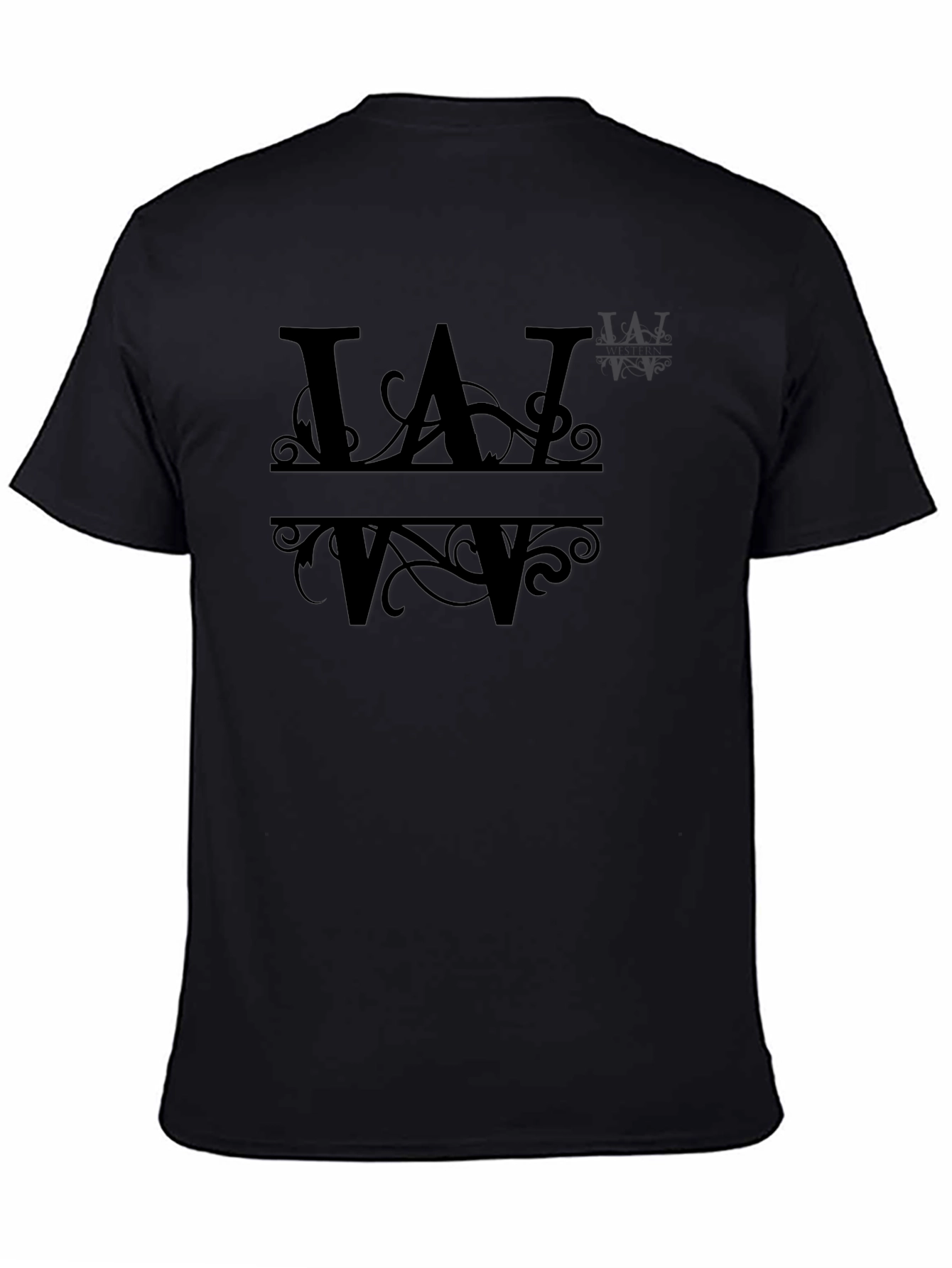 Elegant Monogram Initial T-Shirt - Personalized Style