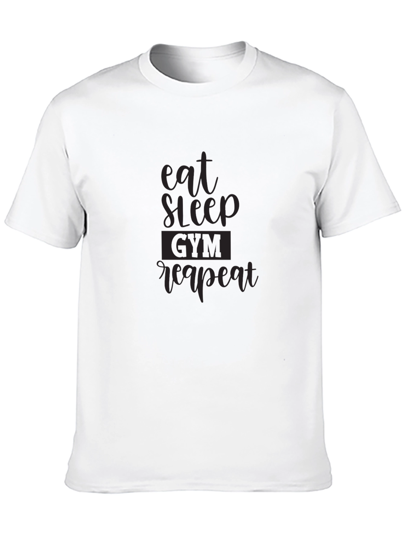 Eat Sleep Gym Repeat Black T-Shirt