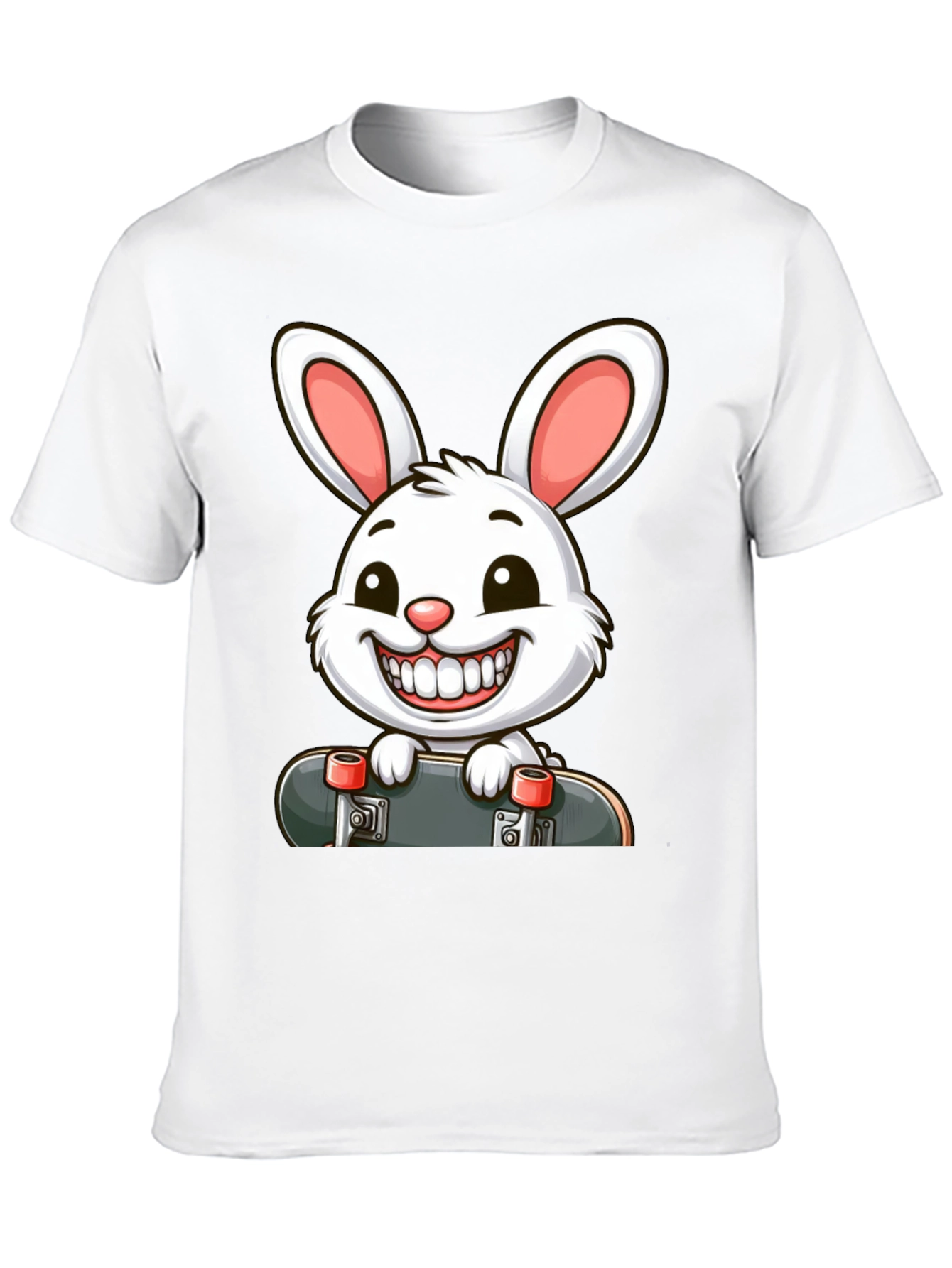 Rabbit Skateboard Graphic T-Shirt