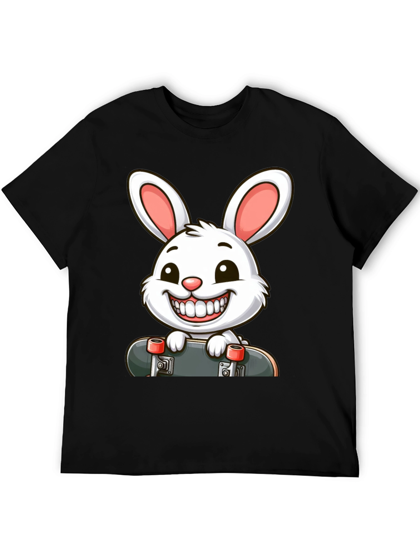 Rabbit Skateboard Graphic T-Shirt
