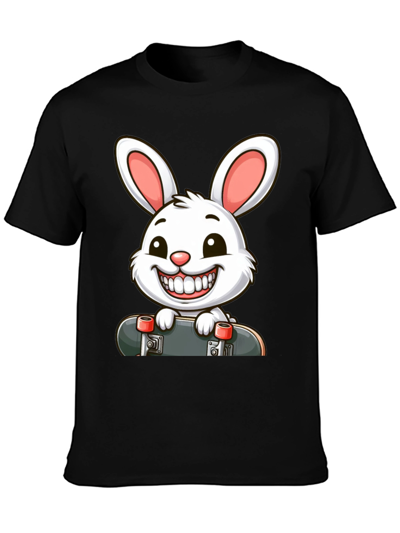 Rabbit Skateboard Graphic T-Shirt