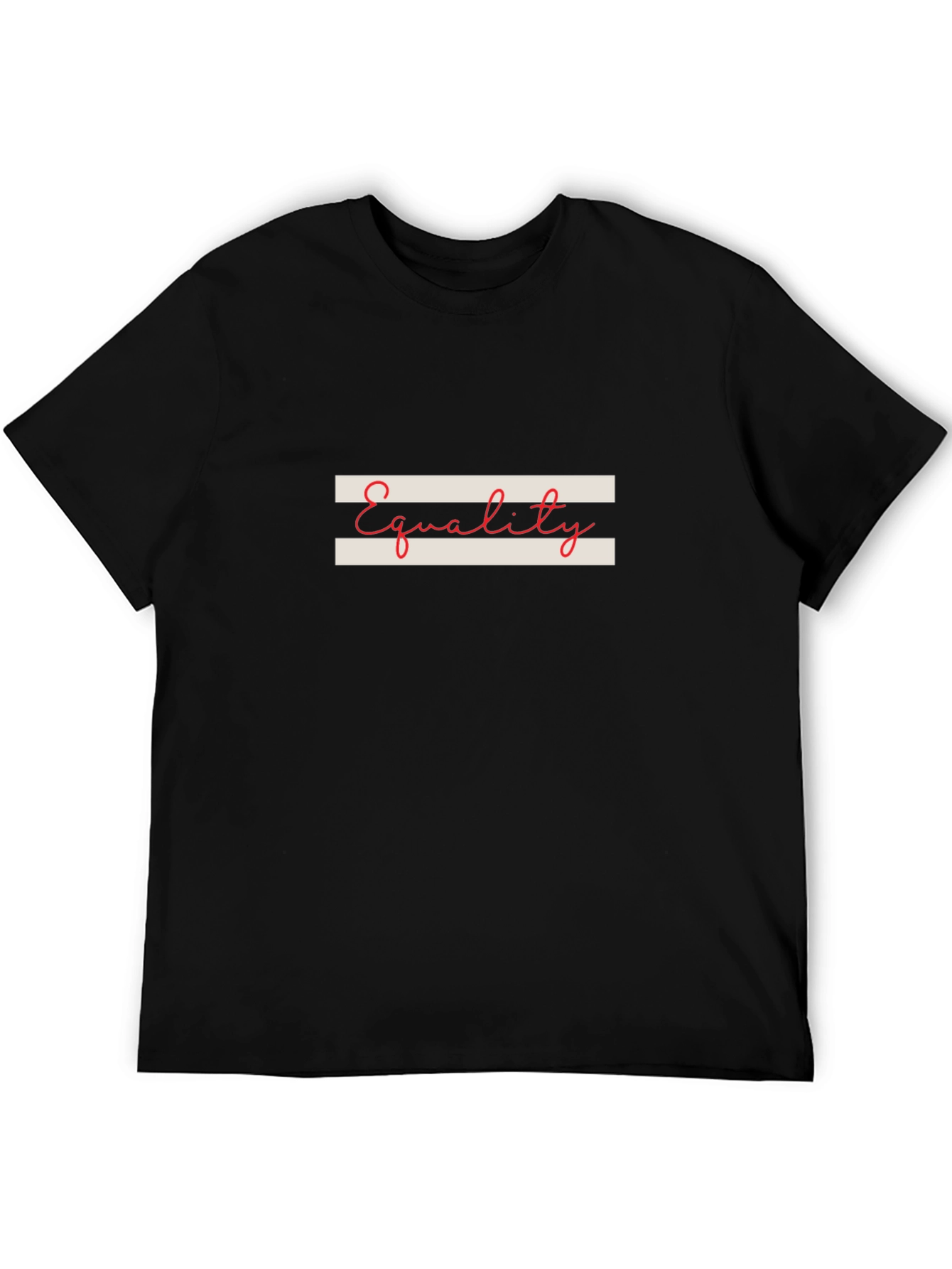 Equality Graphic Tee - Black Crew Neck T-Shirt