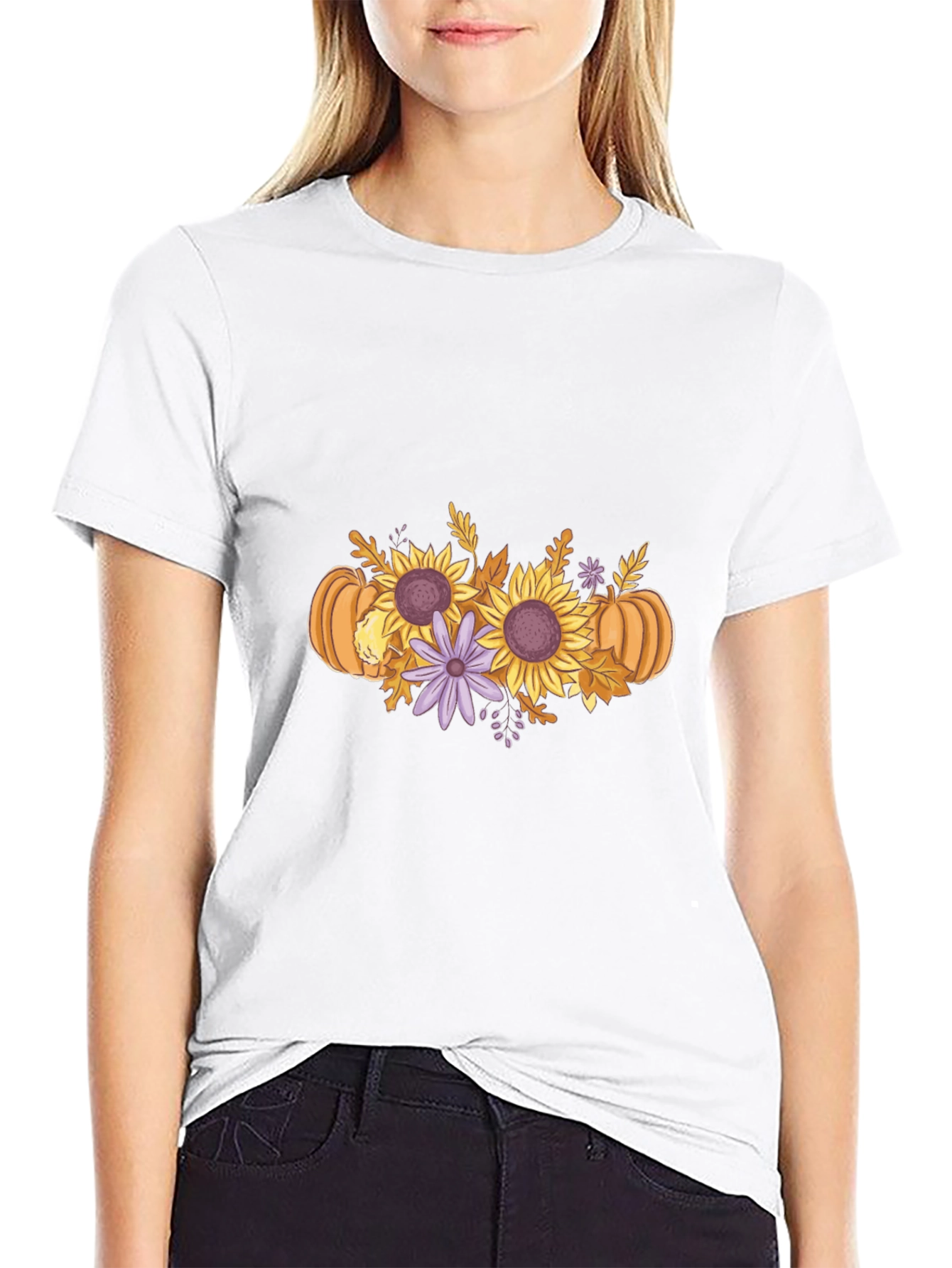 Floral Pumpkin Graphic Tee