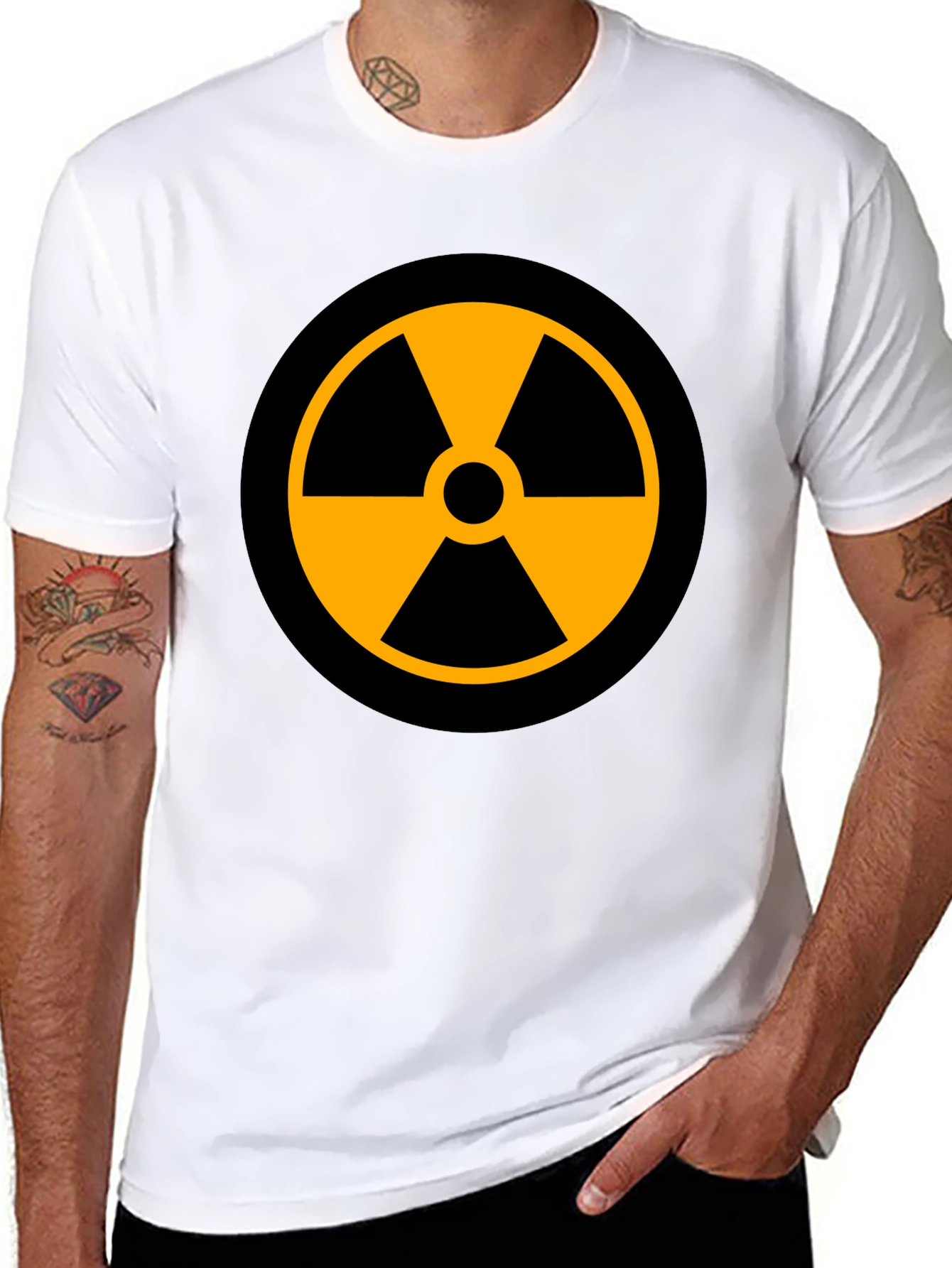 Radioactive Symbol Graphic Print T-Shirt