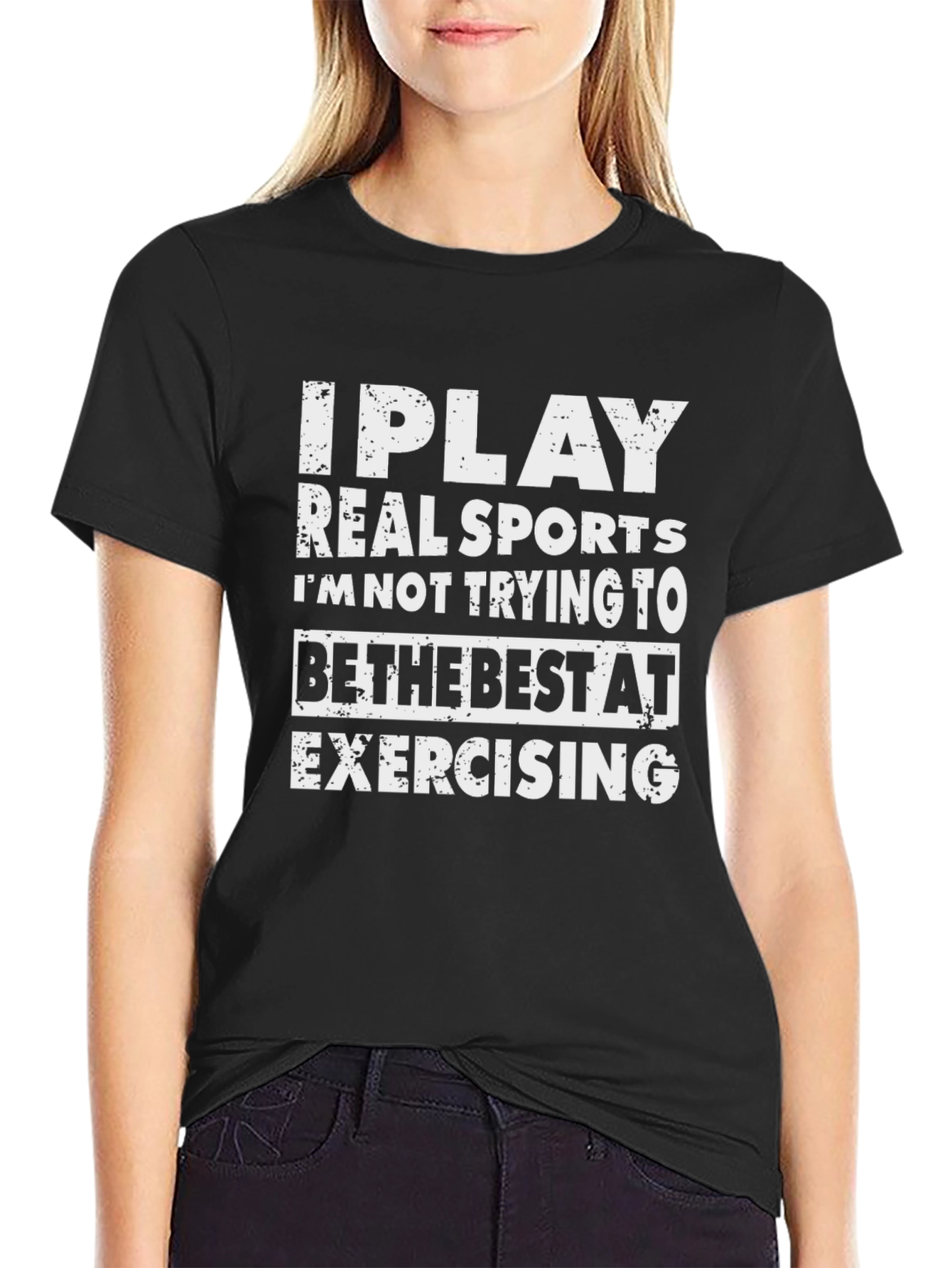 I Play Real Sports Graphic Tee