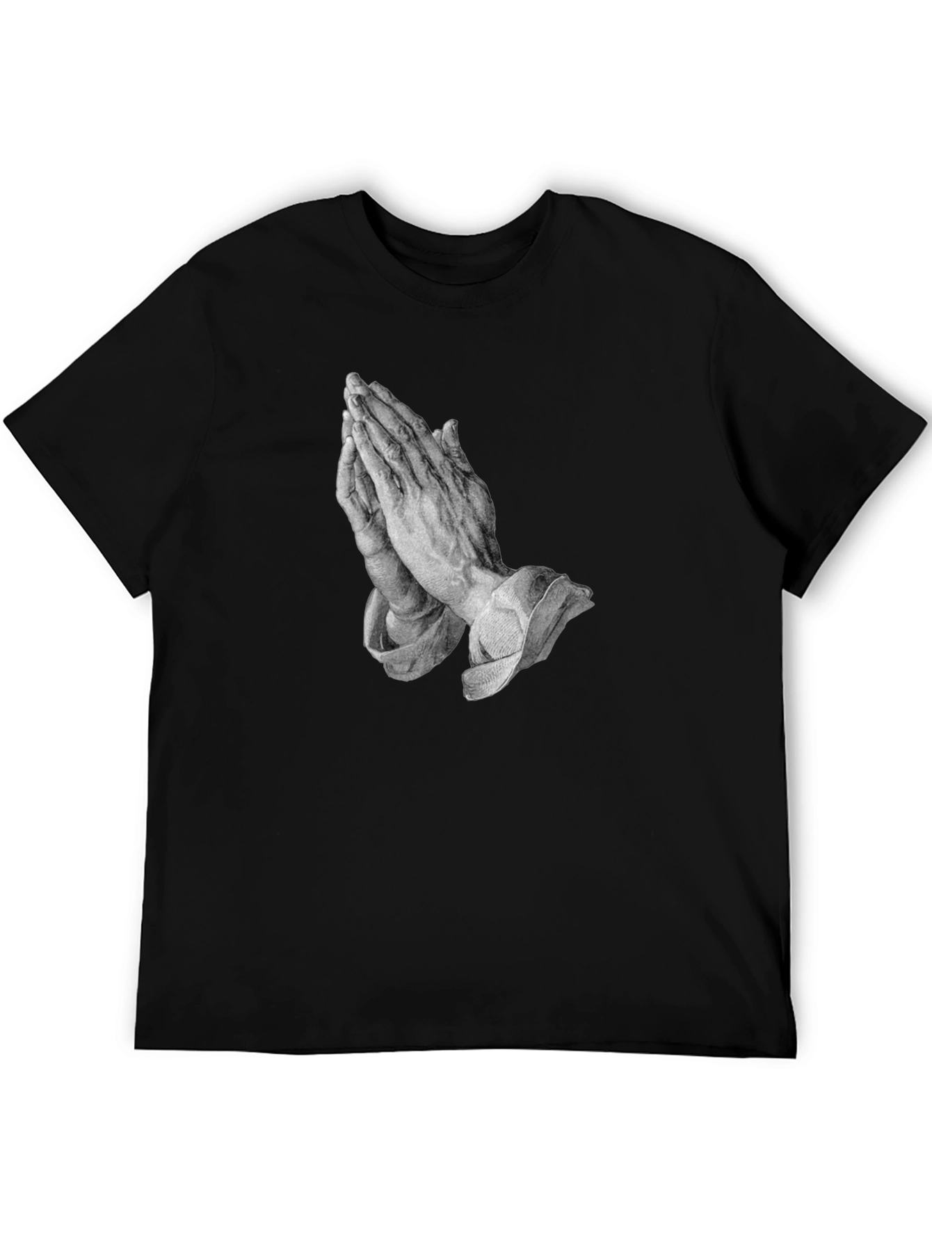 Praying Hands Graphic Tee - Classic Black T-Shirt
