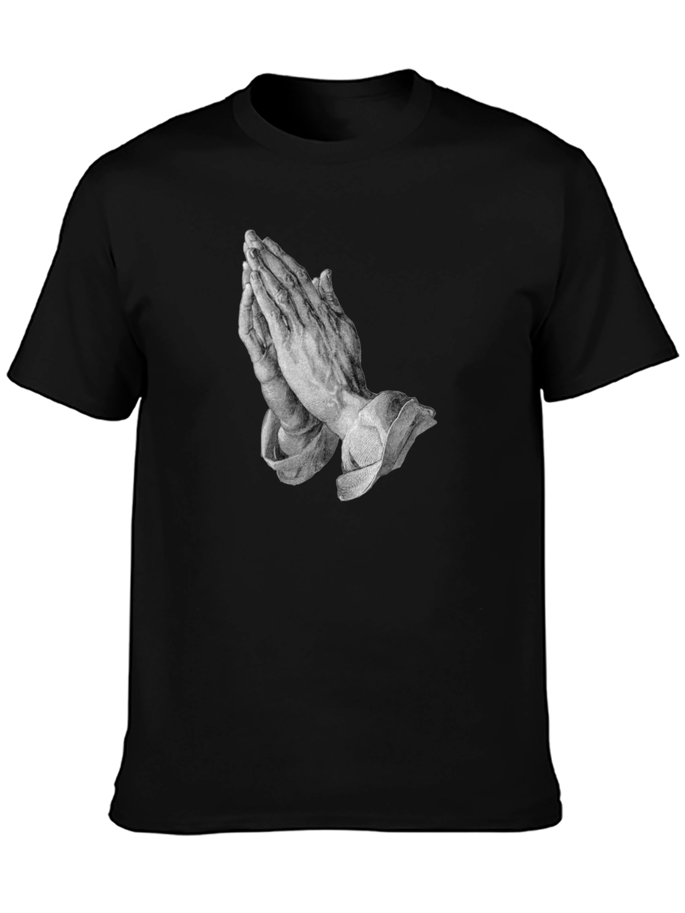 Praying Hands Graphic Tee - Classic Black T-Shirt