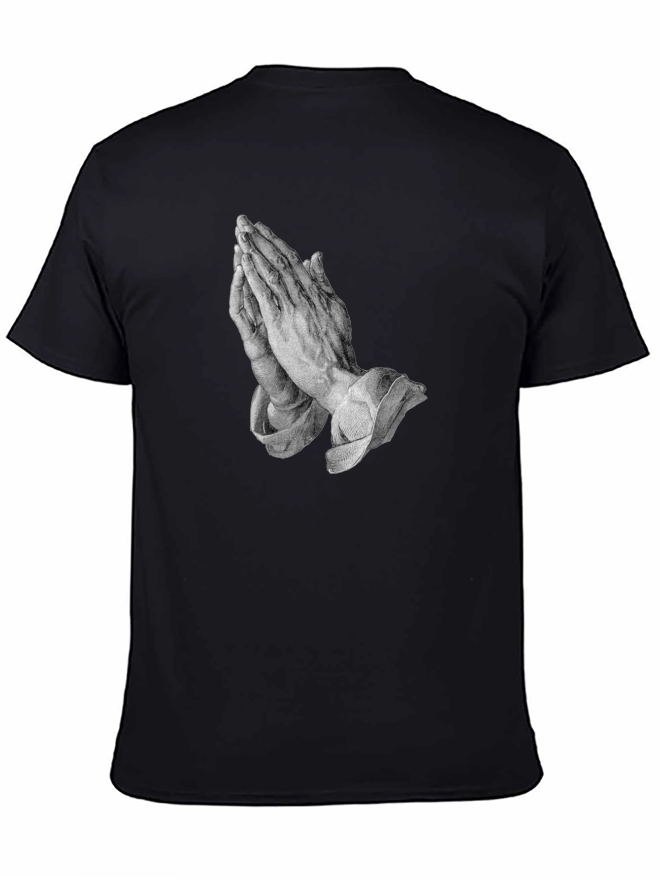 Praying Hands Graphic Tee - Classic Black T-Shirt