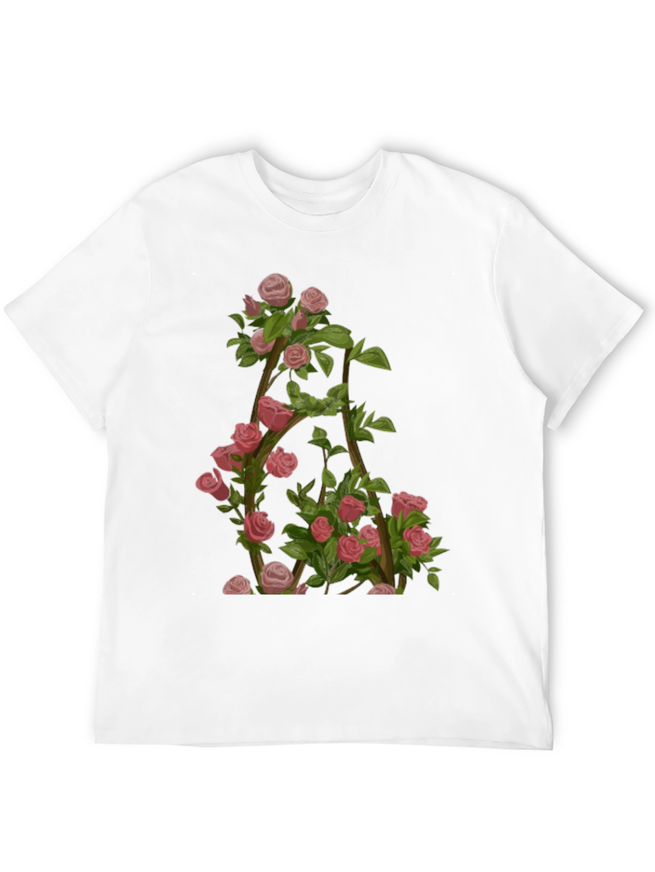 Floral Letter A T-Shirt - Nature Inspired Design