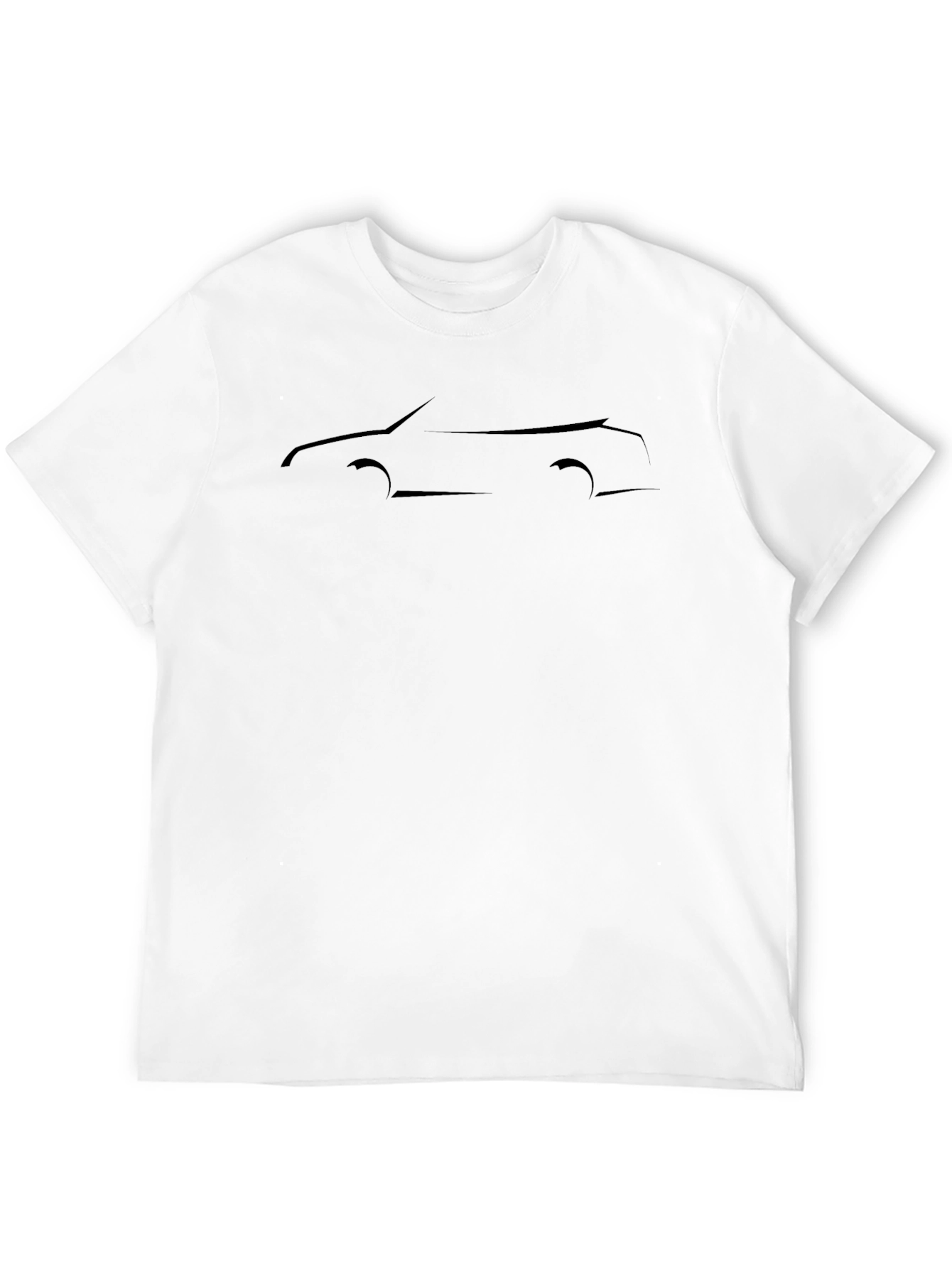 Sleek Car Silhouette Black Tee - Automotive Enthusiast Apparel