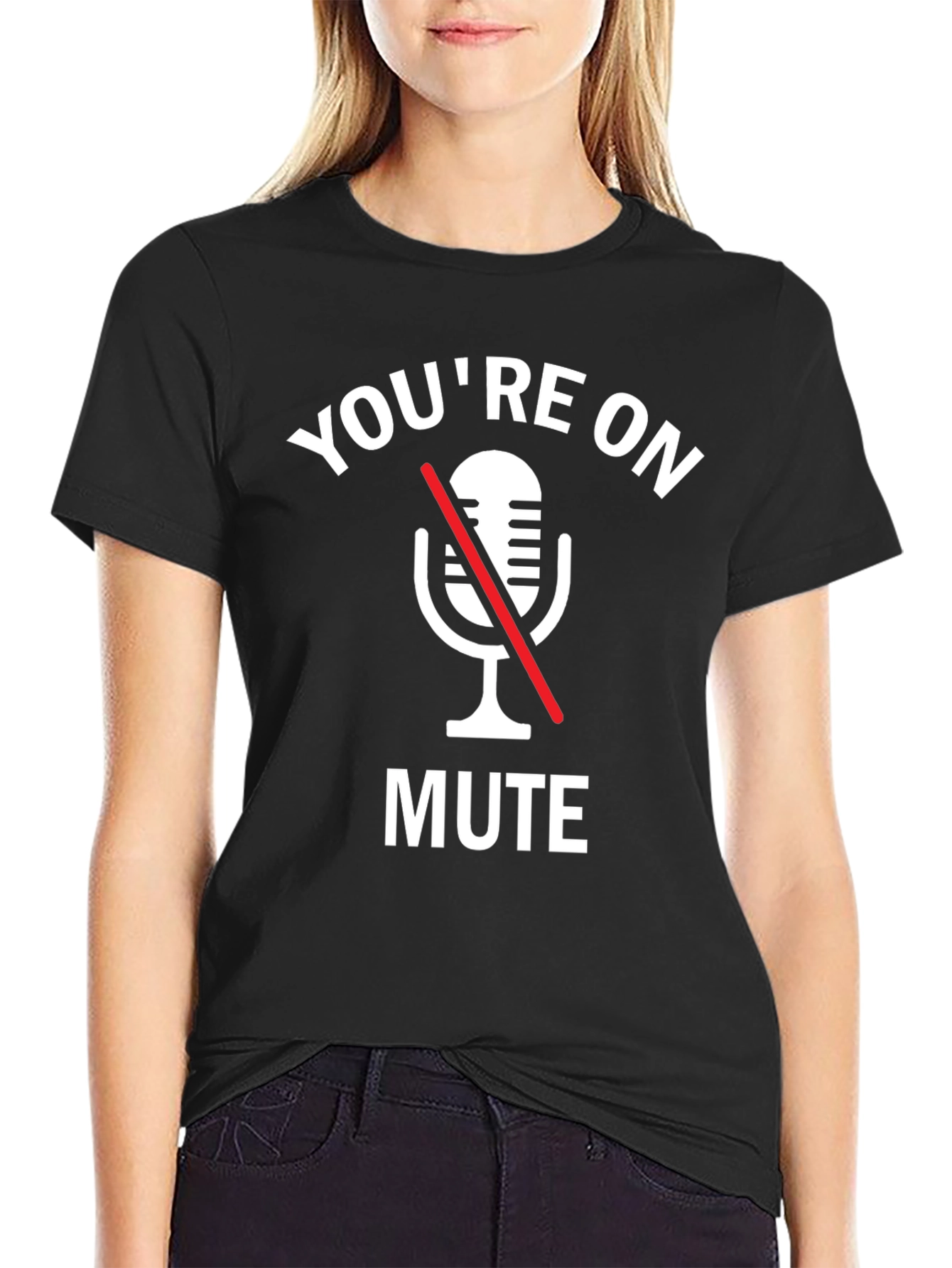 Youre on Mute Black Graphic Tee
