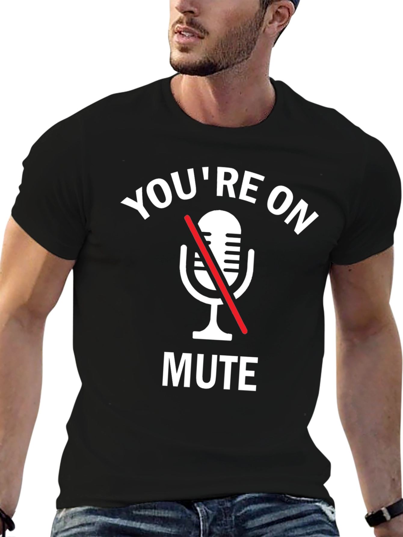 Youre on Mute Black Graphic Tee