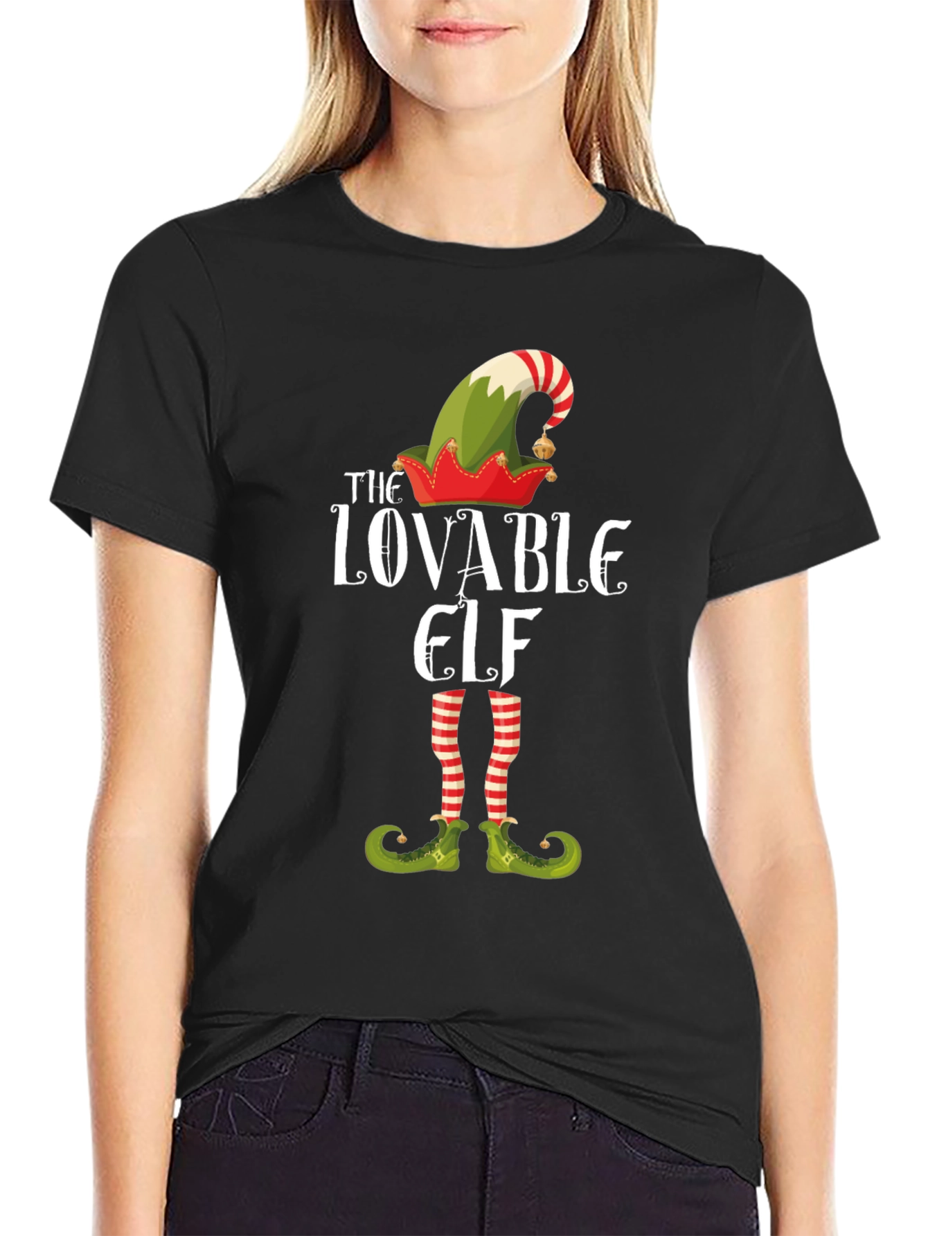 Lovable Elf T-Shirt - Christmas Holiday Tee