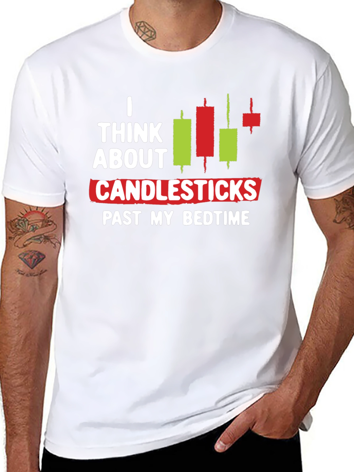 I Think About Candlesticks Graphic T-Shirt