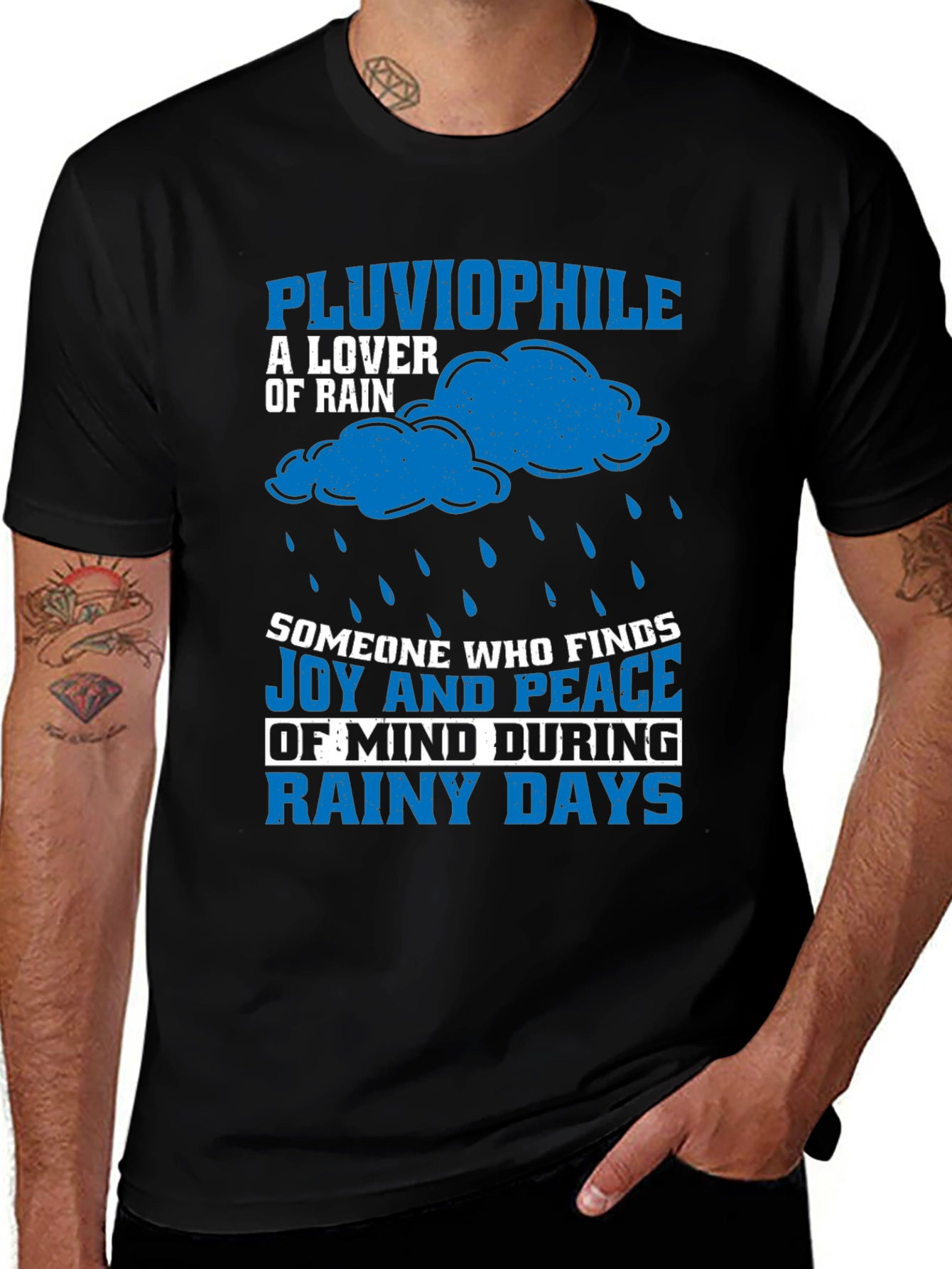 Pluviophile Rain Lover Graphic T-Shirt