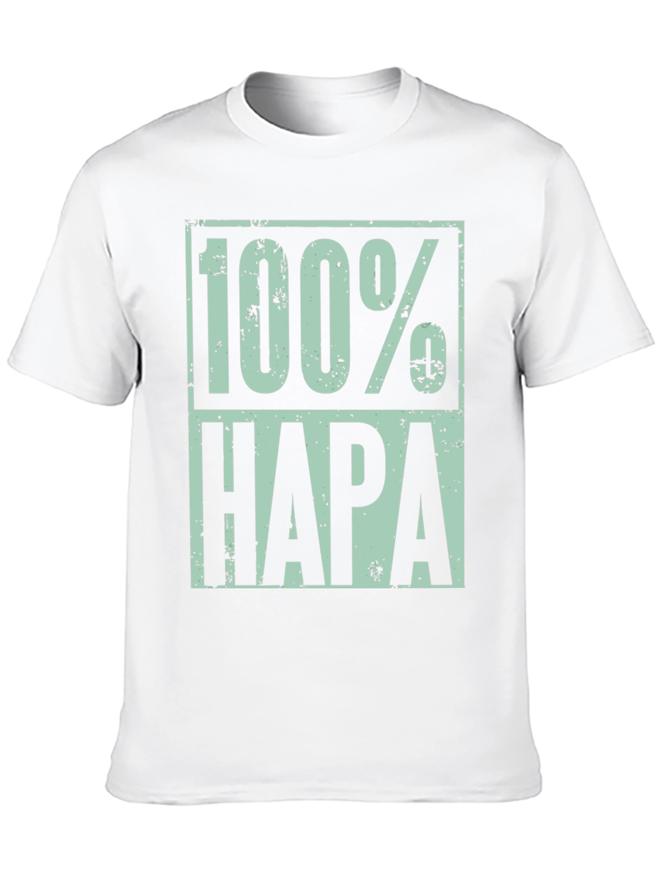 100% Hapa Graphic T-Shirt - Distressed Design