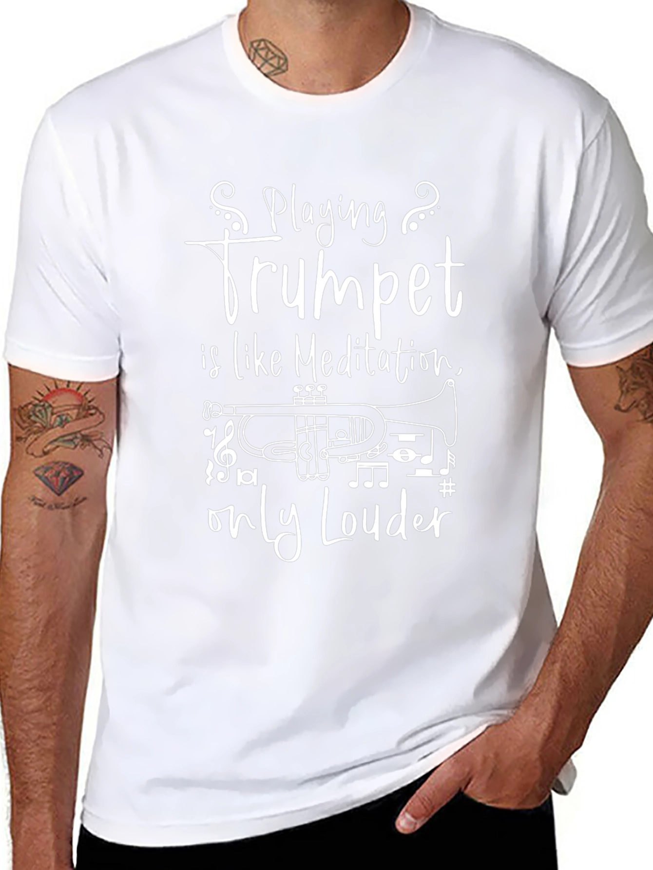 Trumpet Meditation T-Shirt - Musician Gift