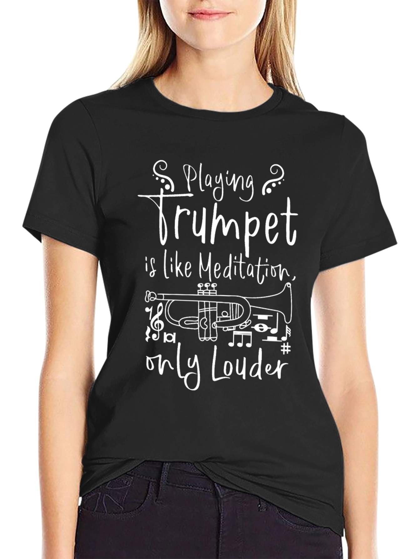 Trumpet Meditation T-Shirt - Musician Gift