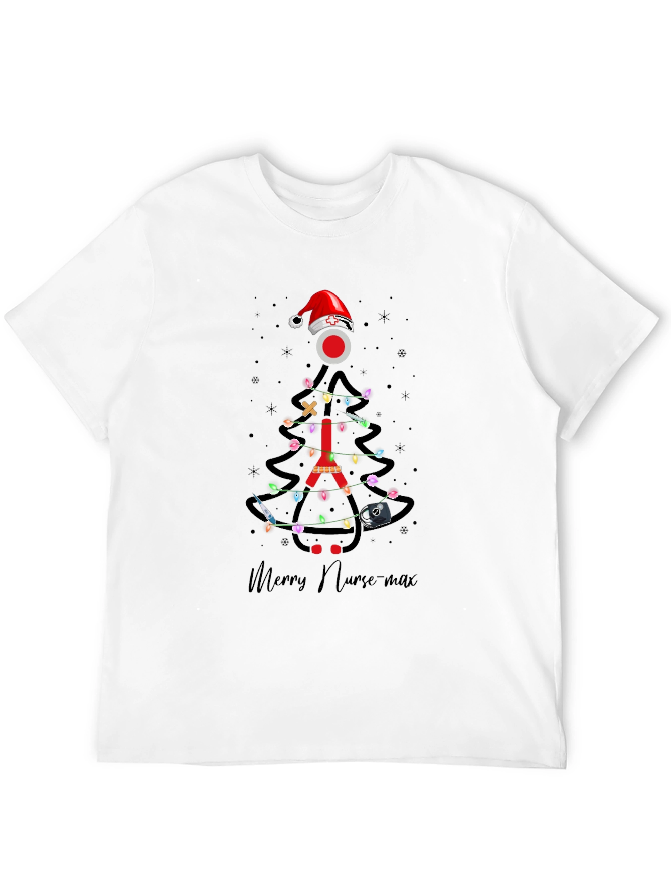 Merry Nurse-max Christmas Tree T-Shirt