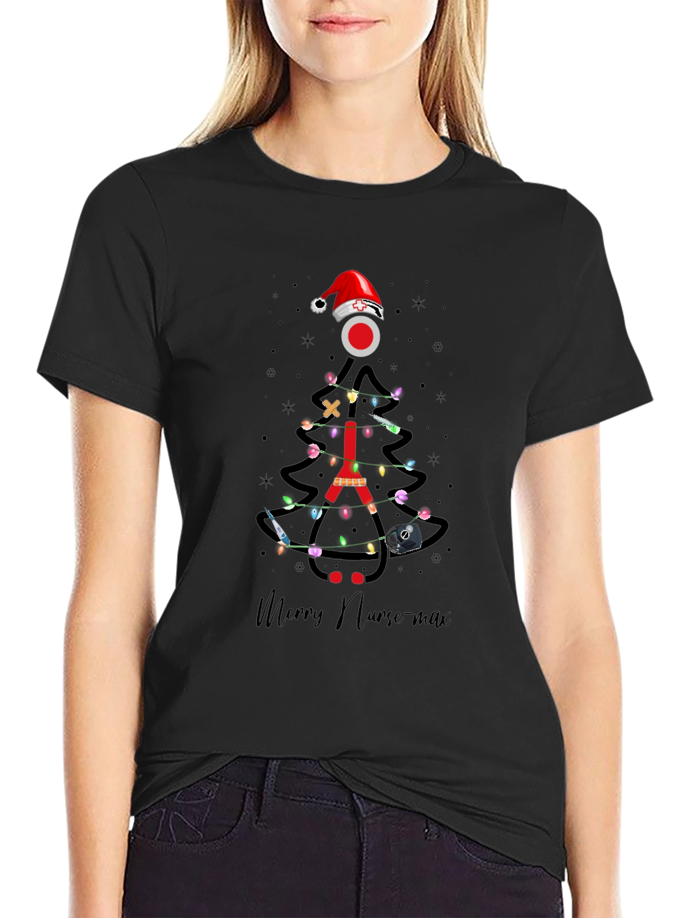 Merry Nurse-max Christmas Tree T-Shirt