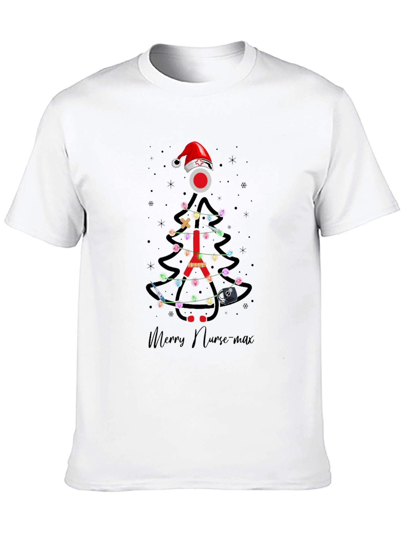 Merry Nurse-max Christmas Tree T-Shirt