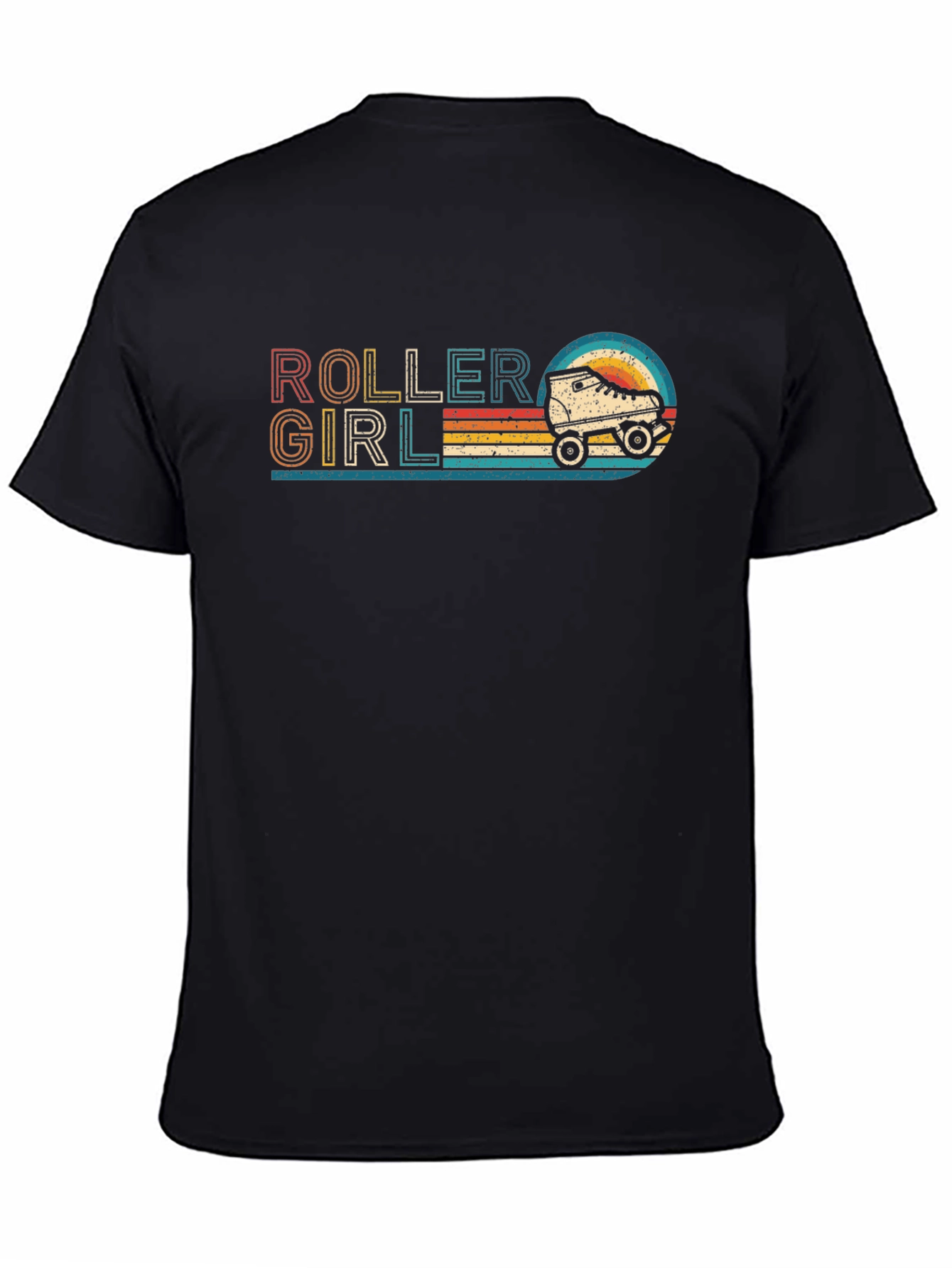 Retro Roller Girl Graphic T-Shirt