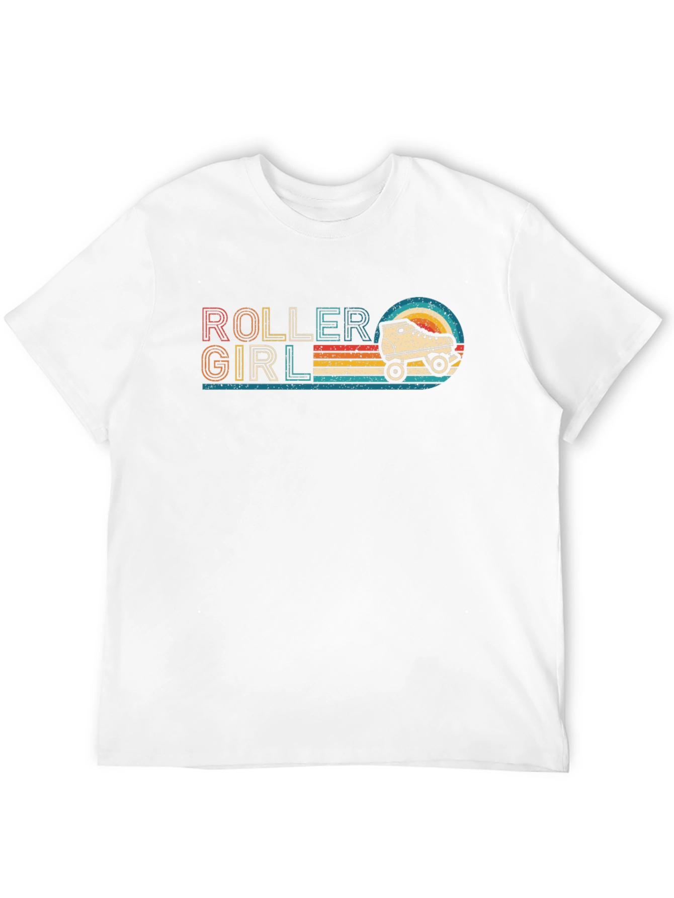 Retro Roller Girl Graphic T-Shirt