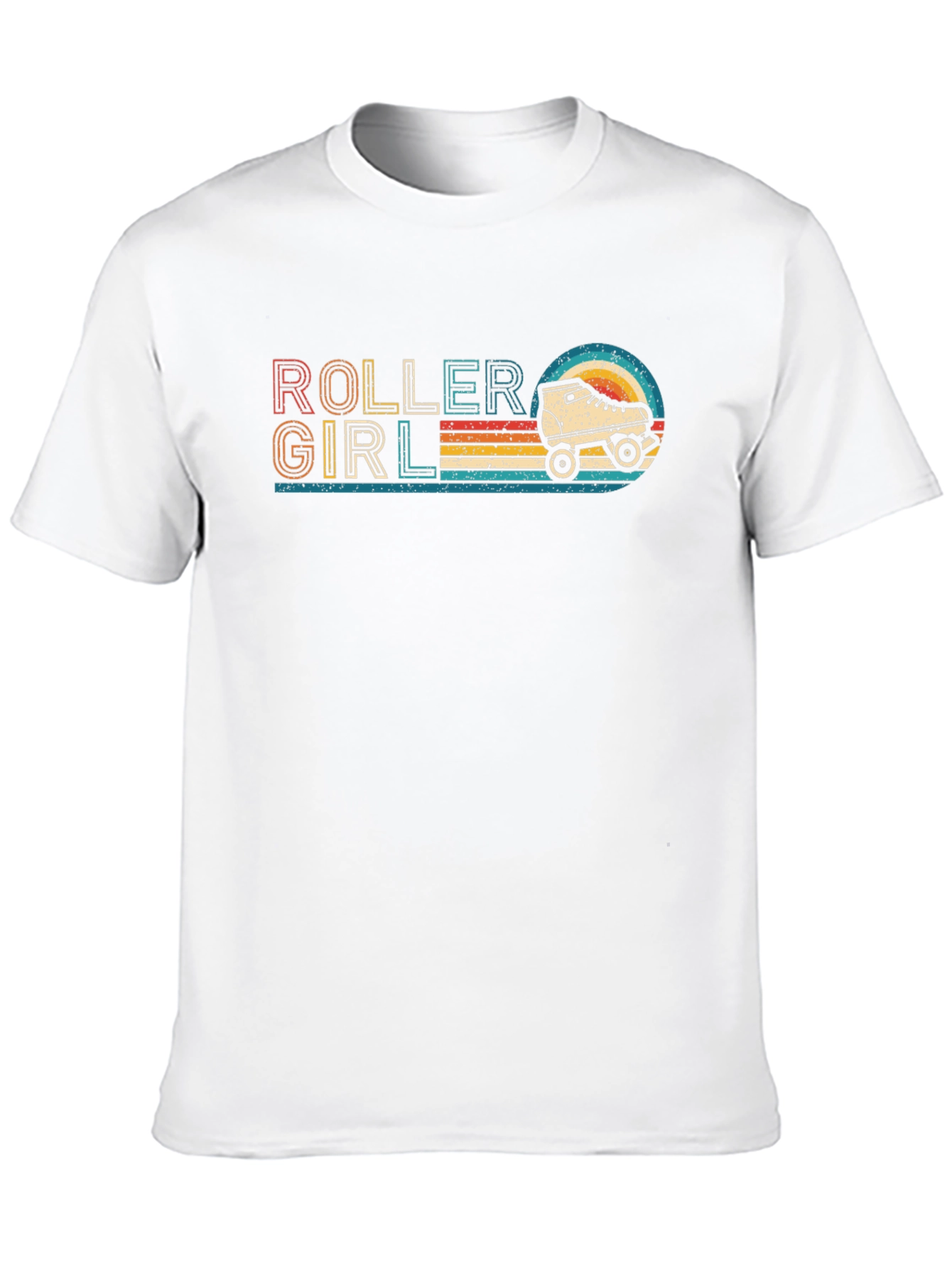 Retro Roller Girl Graphic T-Shirt